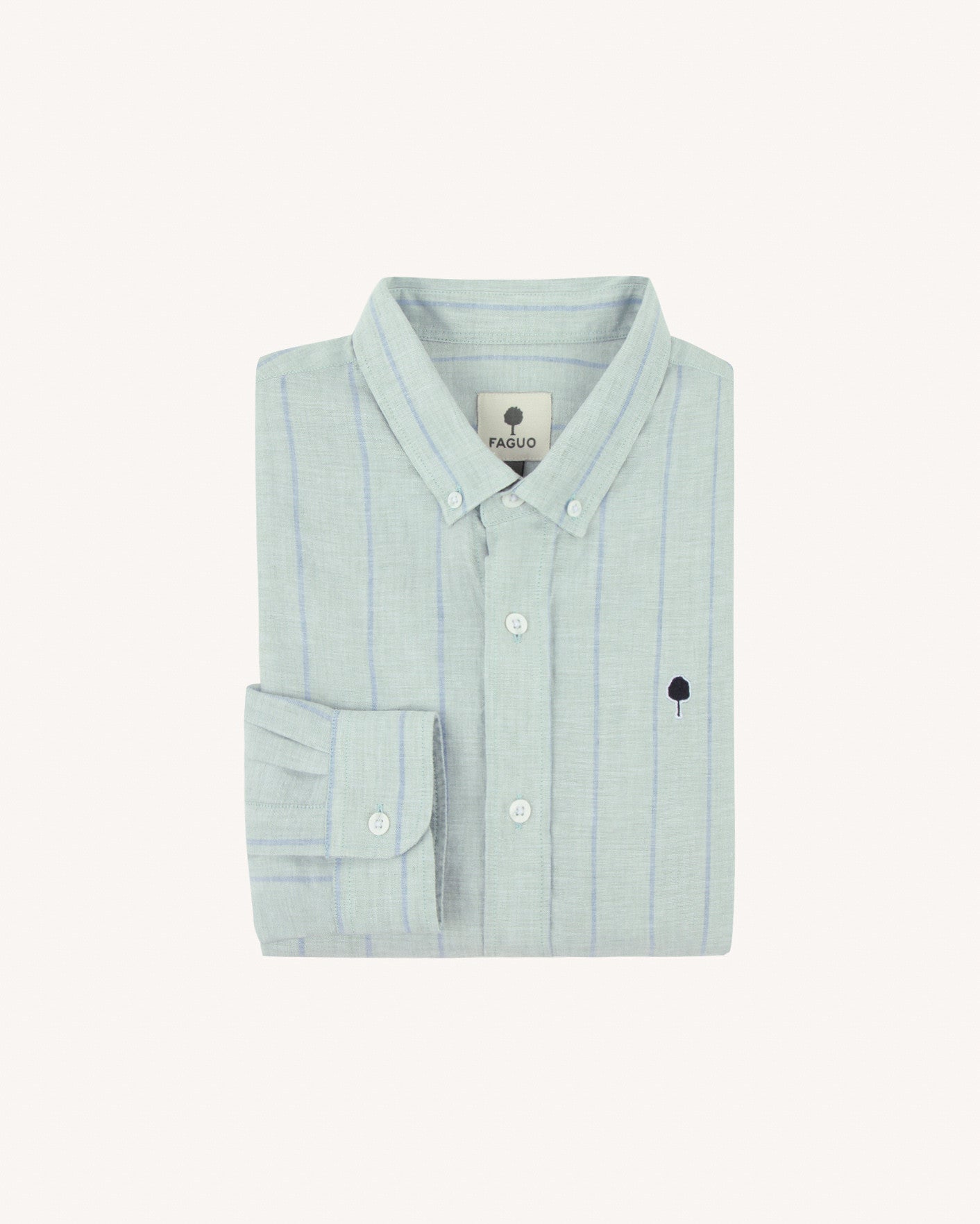 faguo-ivoy-chemise-en-lin-ray-e-lichen-et-bleu image 5
