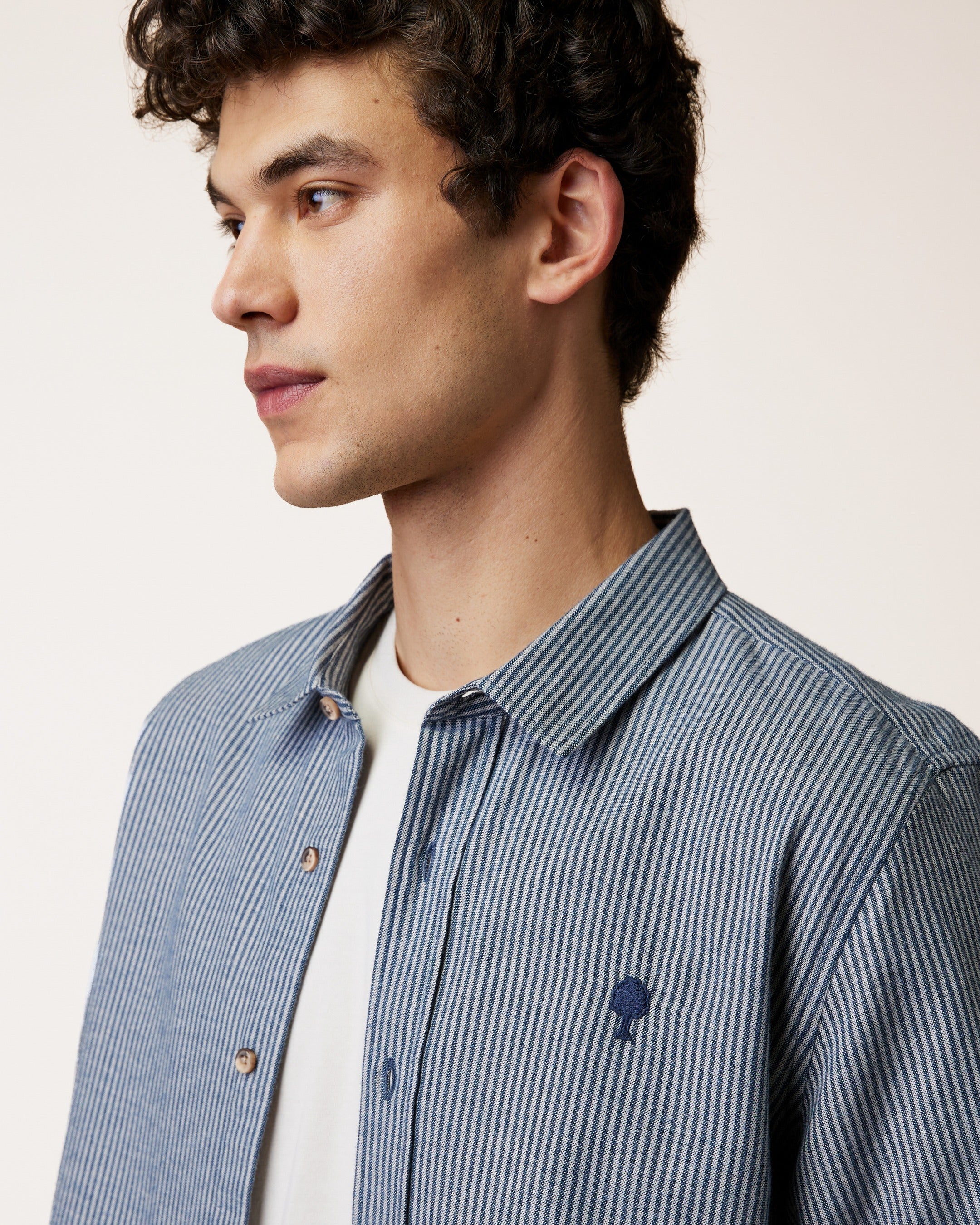 faguo-iraty-chemise-ray-e-cru-et-bleu-marine-flanelle image 8