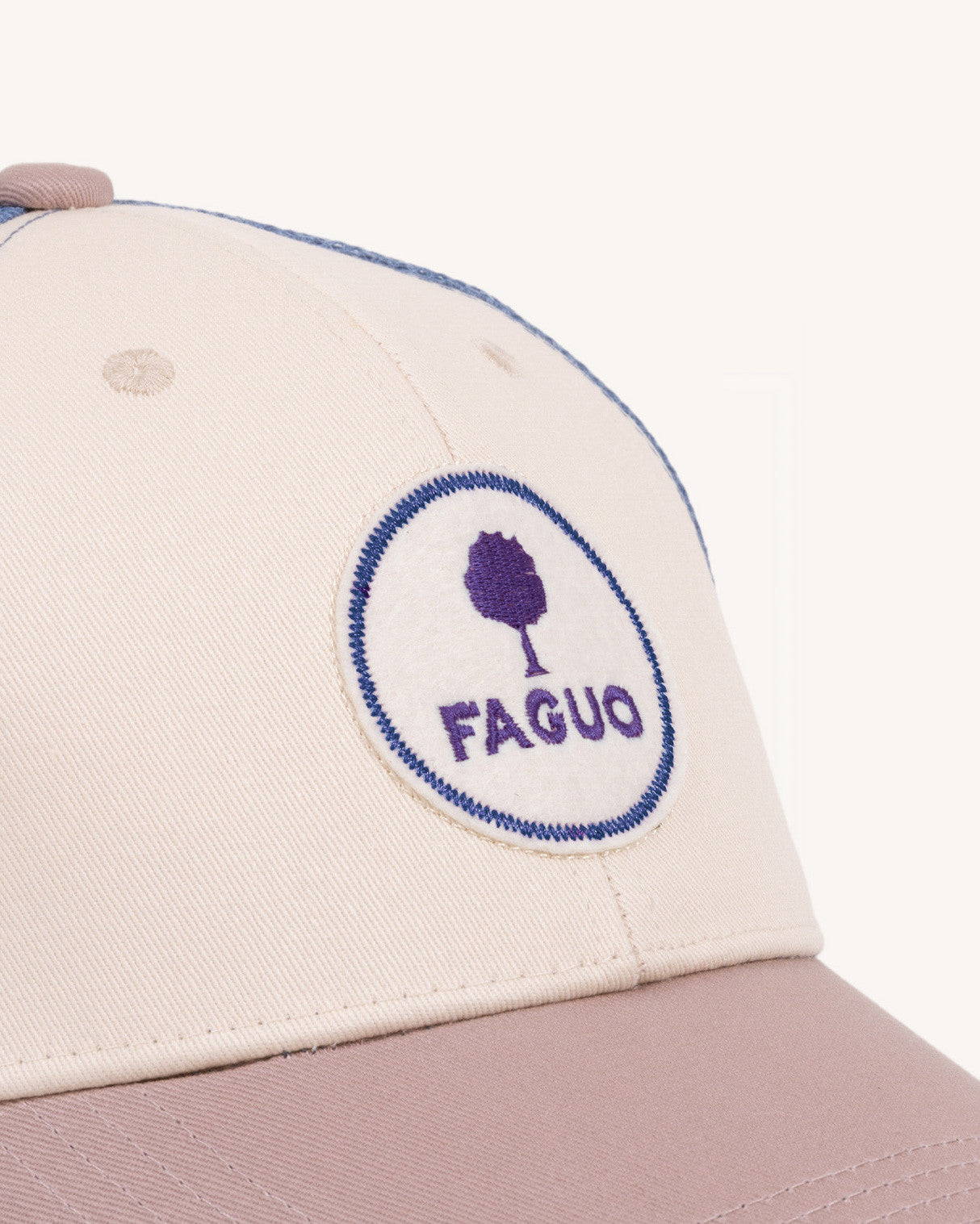 faguo-trucker-casquette-6-pans-cru-et-violet image 4