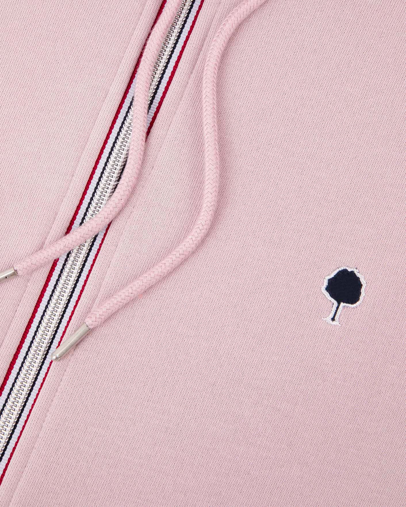 faguo-mesnil-sweat-zipp-capuche-rose-gris image 4