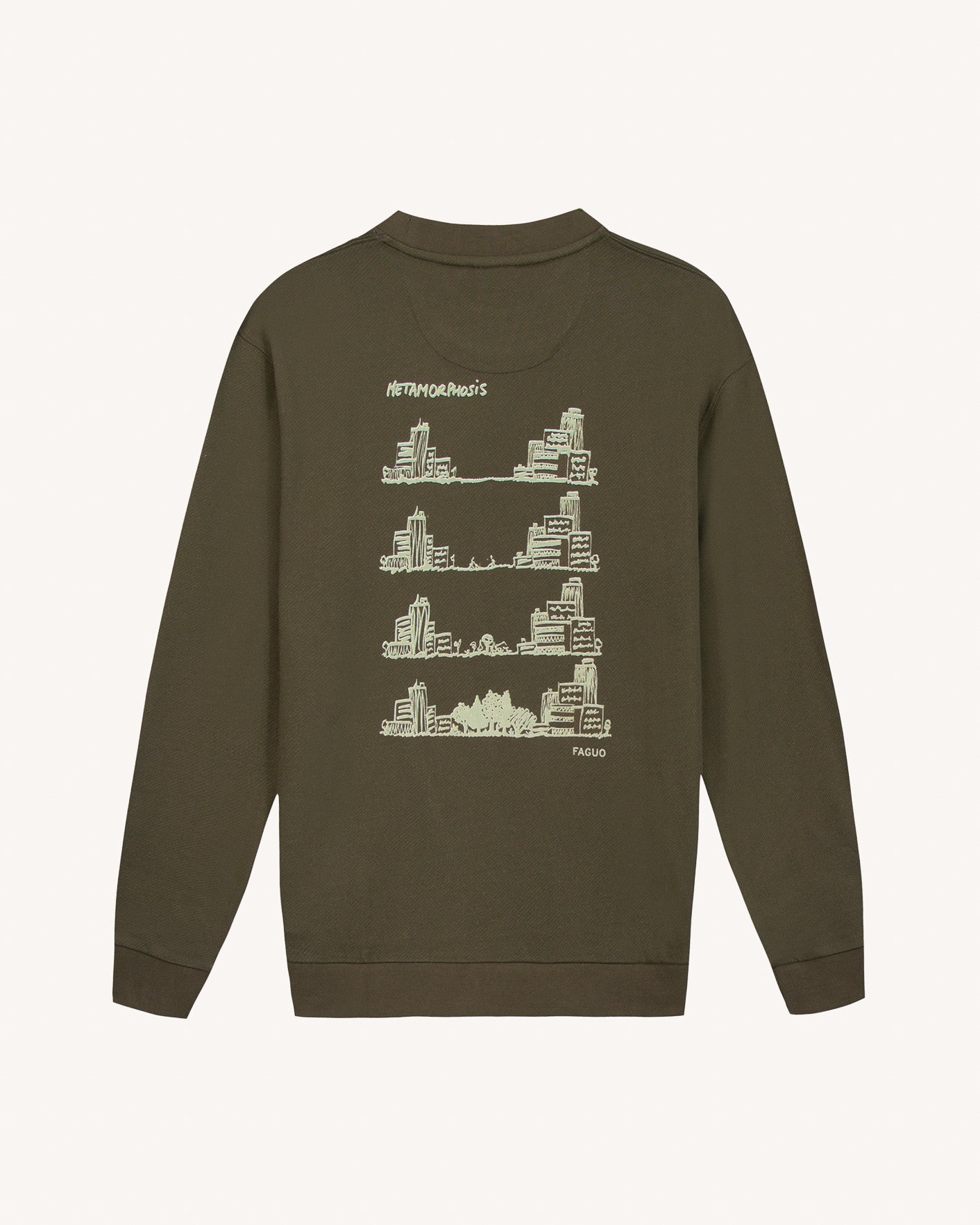 faguo-fango-sweat-col-rond-oversize-marron-fonc-coton-bio-bambou image 4