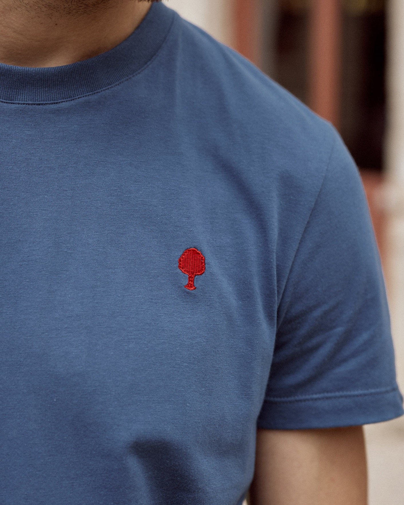 faguo-arcy-t-shirt-bleu-marine-coton-recycl image 3