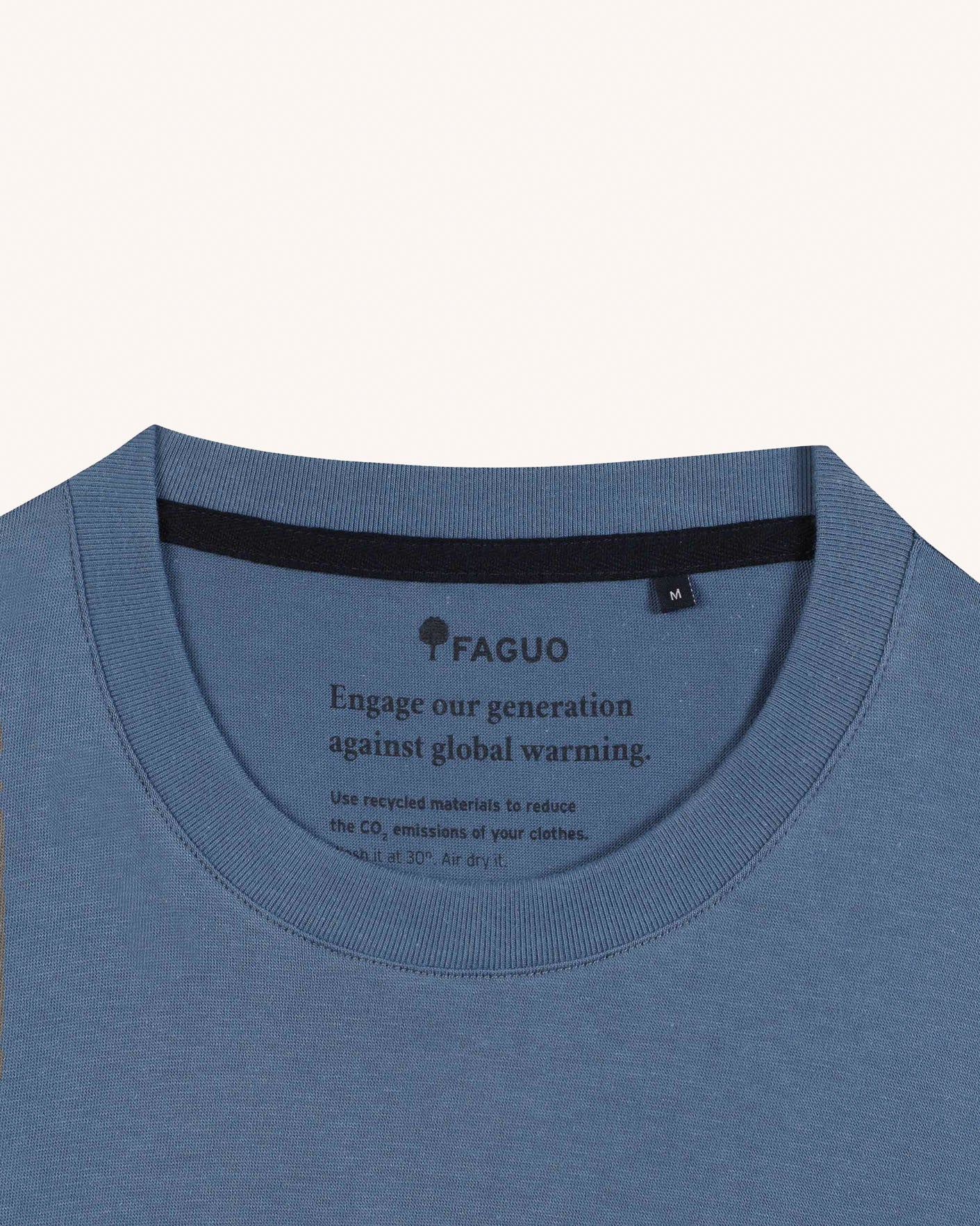 faguo-arcy-t-shirt-bleu-marine-coton-recycl image 5