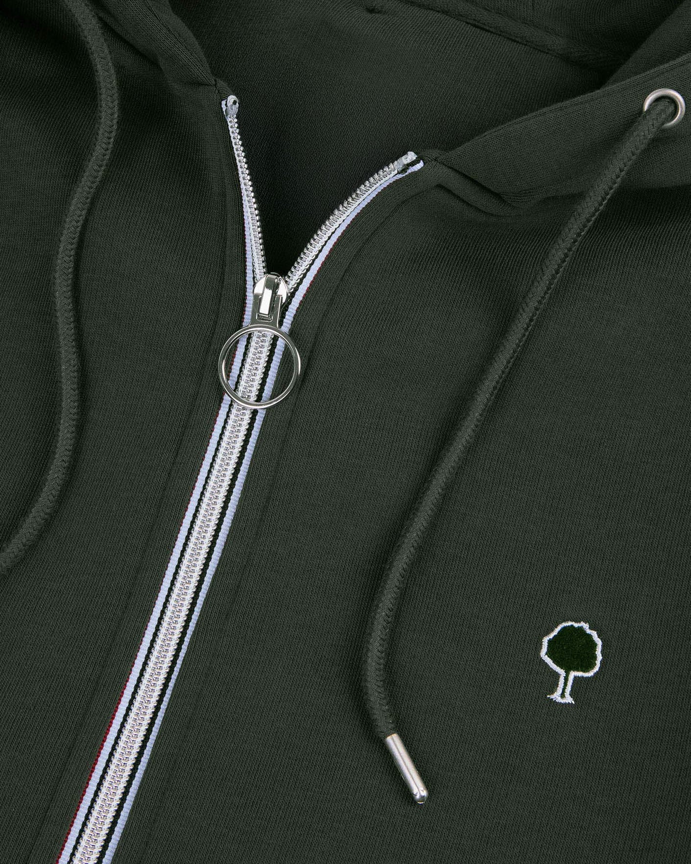 faguo-mesnil-sweat-zipp-capuche-vert-fonc image 7