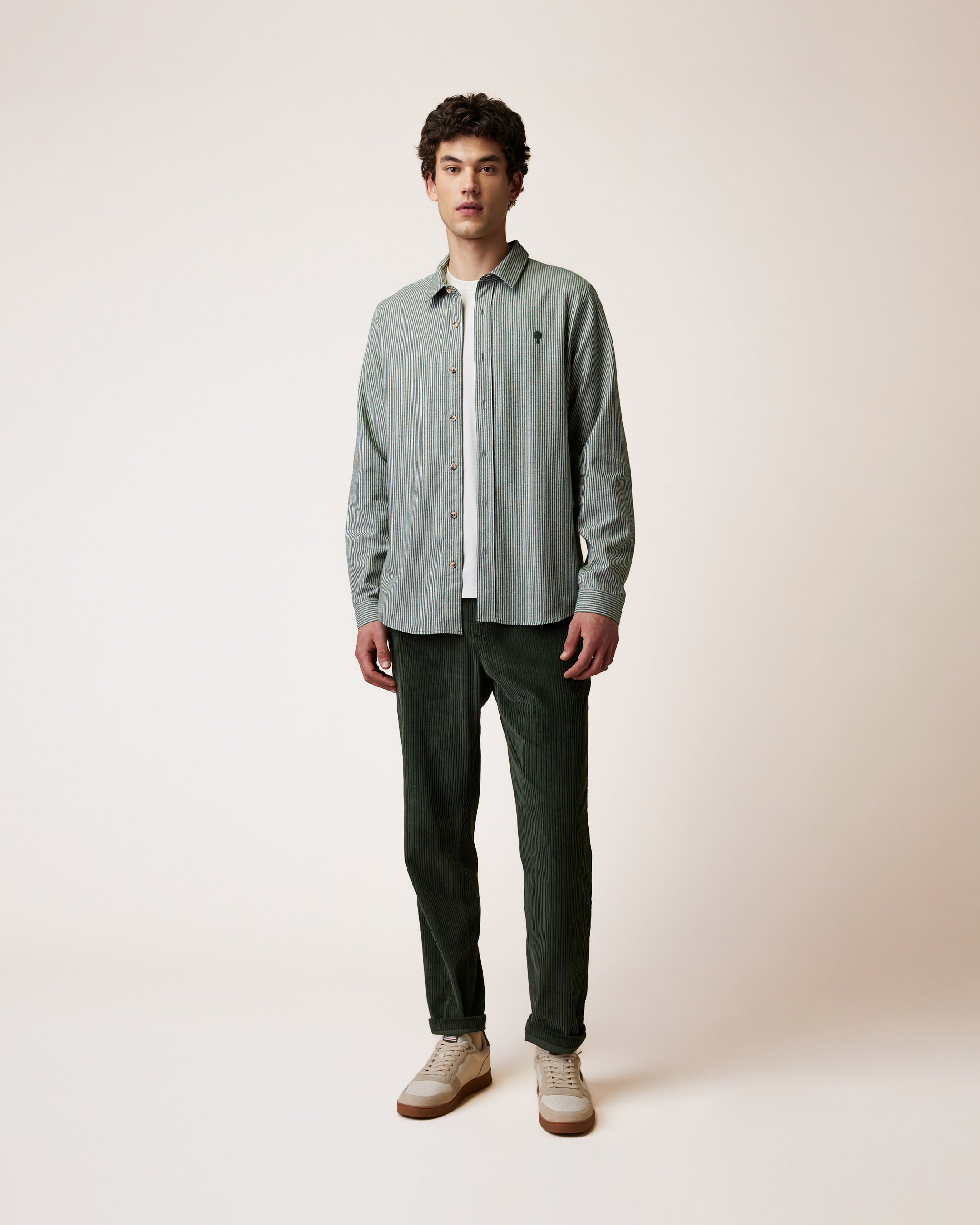 faguo-iraty-chemise-ray-e-vert-cru-flanelle image 4
