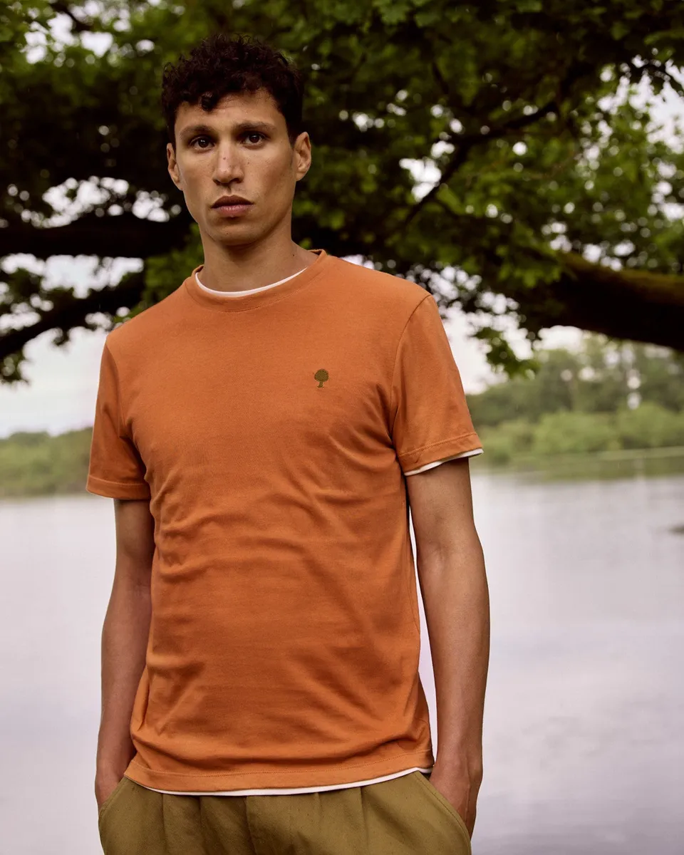 faguo-arcy-t-shirt-brique-clair-coton-recycl image 1