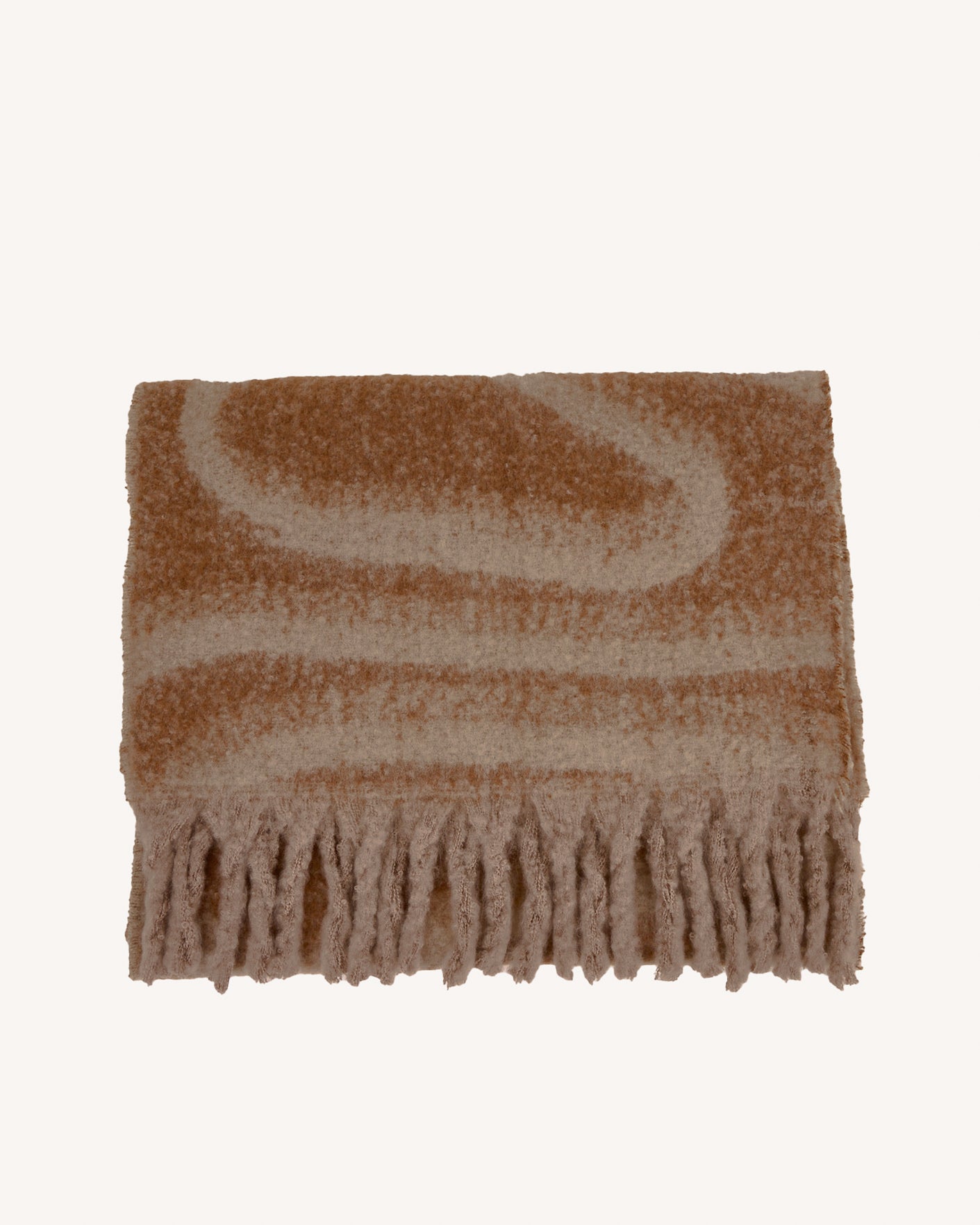 faguo-charpe-oversize-laine-beige-et-camel-jacquard image 2