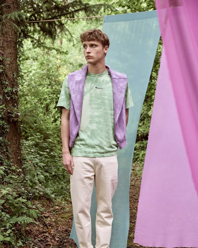 faguo-lugny-t-shirt-oversize-tie-and-dye-vert-menthe image 1