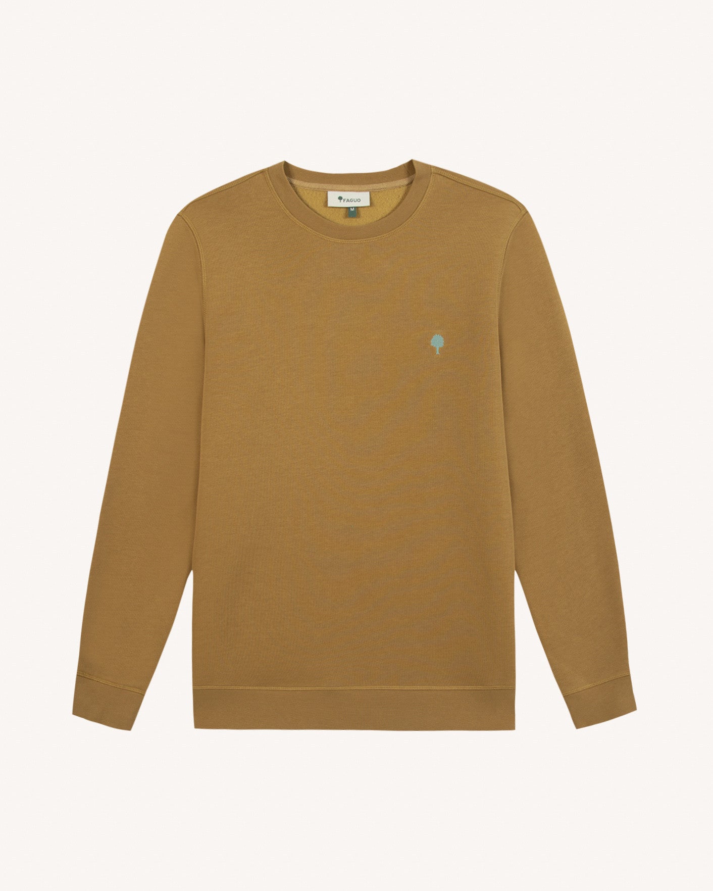 faguo-donzy-sweat-col-rond-beige-clair-molleton-gratt image 2