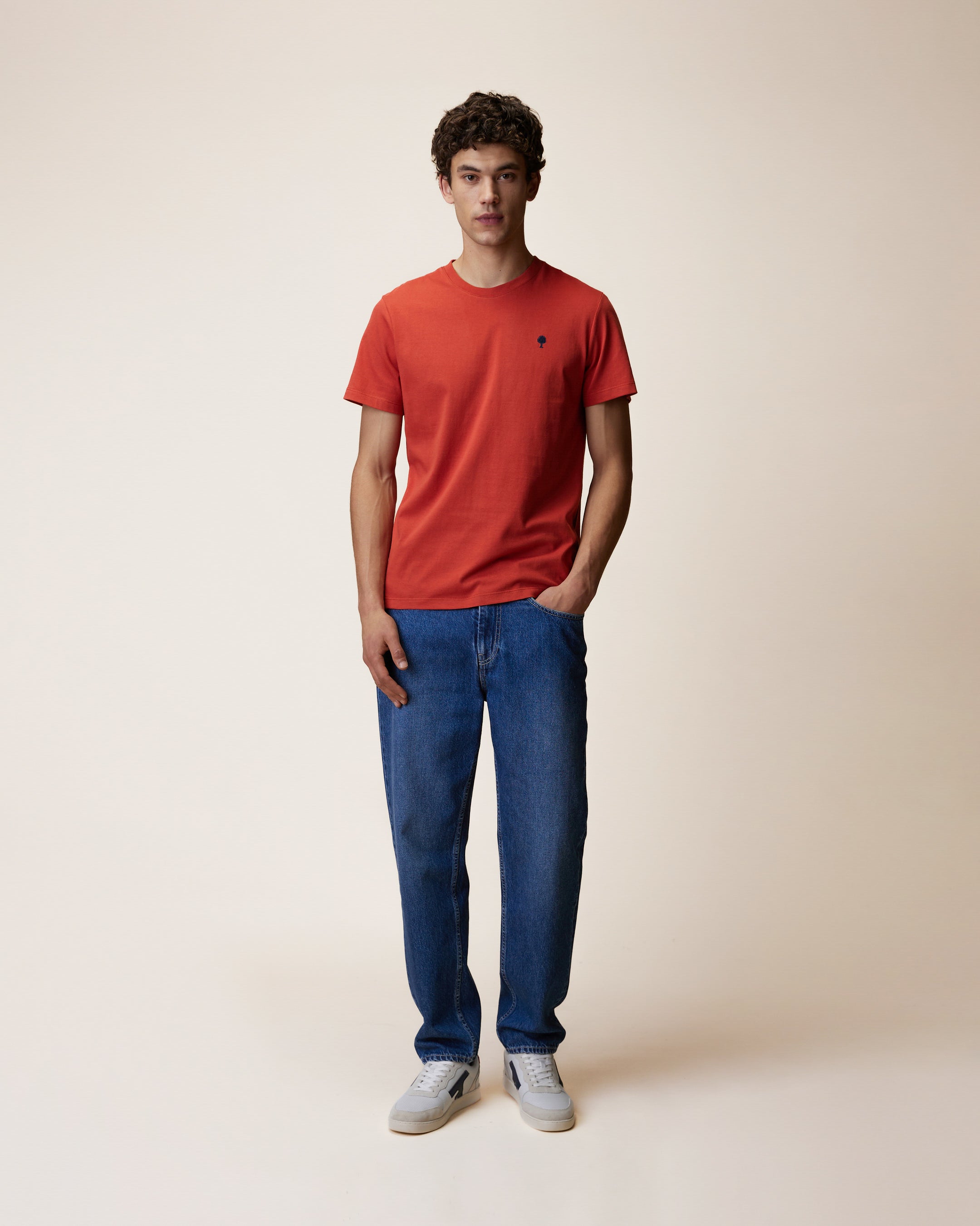 faguo-arcy-t-shirt-brique-coton-recycl image 3