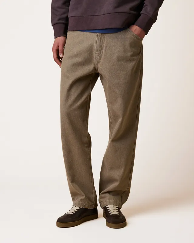 faguo-denim-loose-jean-loose-sable-homme-coton-recycl image 1