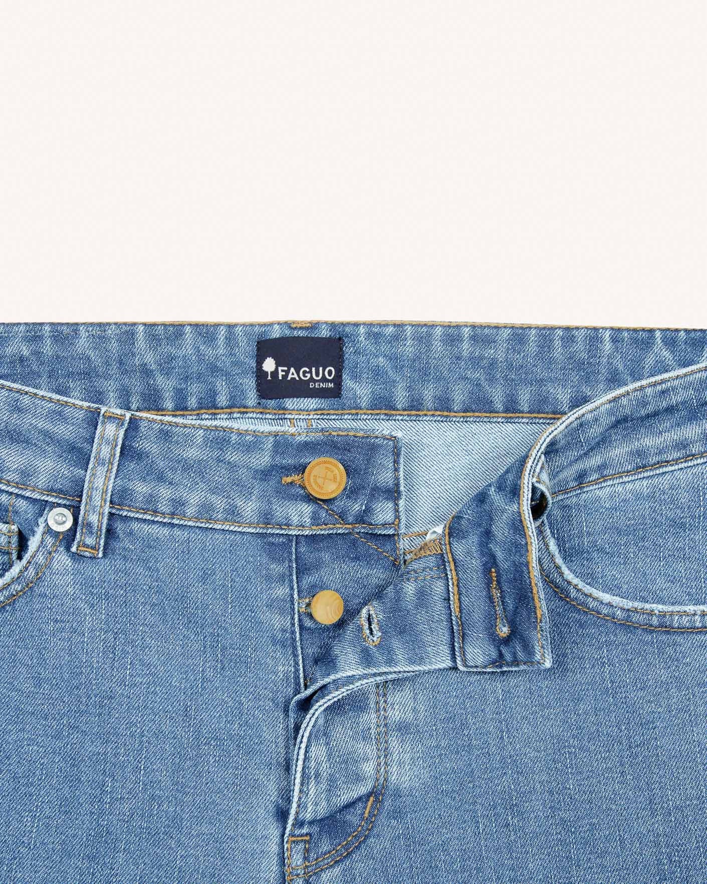 faguo-denim-slim-jean-slim-denim-clair-recycl image 4
