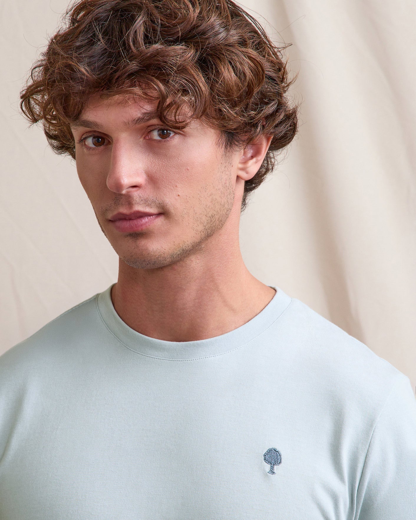 faguo-arcy-t-shirt-homme-bleu-ciel-en-coton image 3