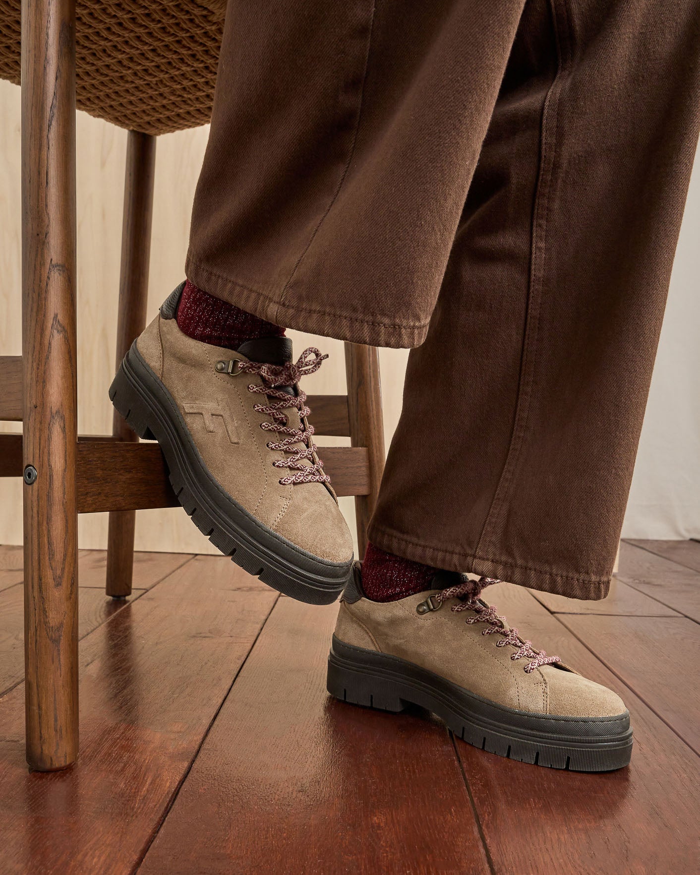faguo-marblewood-chaussures-cuir-beige-semelle-chunky image 2