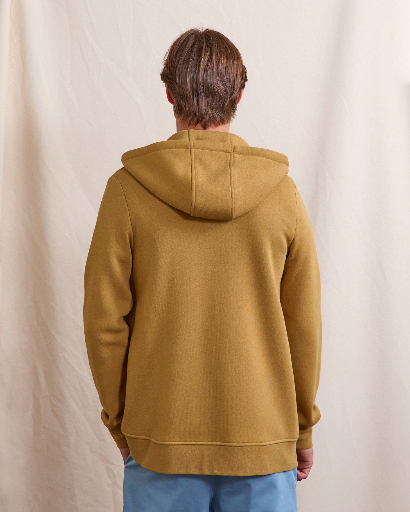 faguo-mesnil-sweat-zipp-capuche-moutarde image 5
