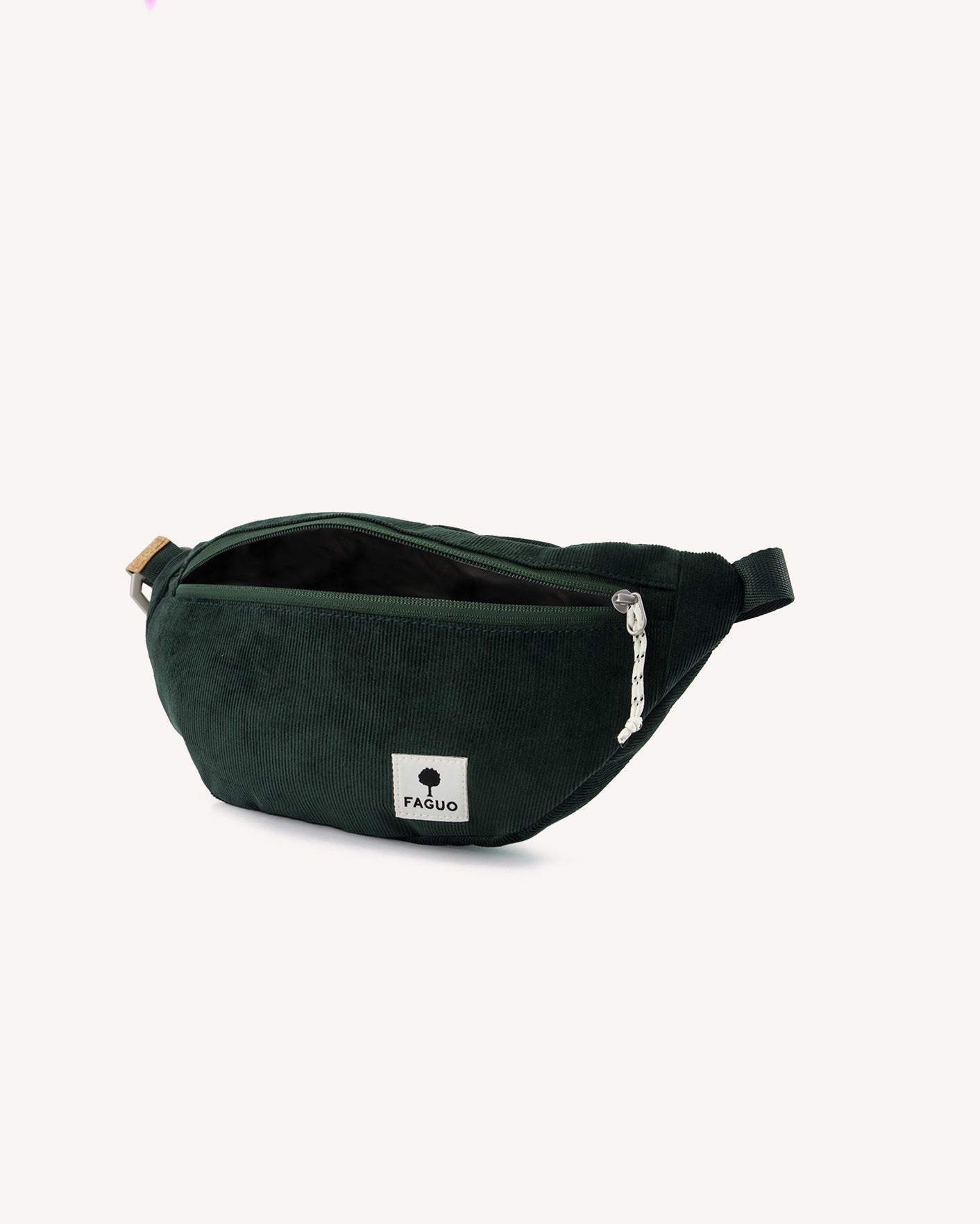 faguo-cambium-sac-banane-velours-vert-fonc image 2