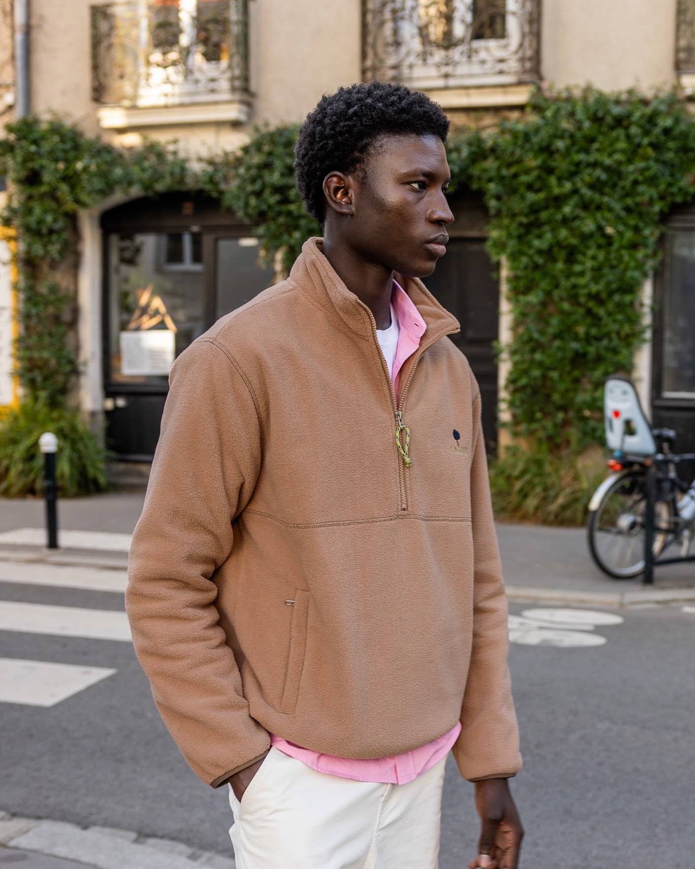faguo-lioran-polaire-zipp-e-taupe-homme image 3