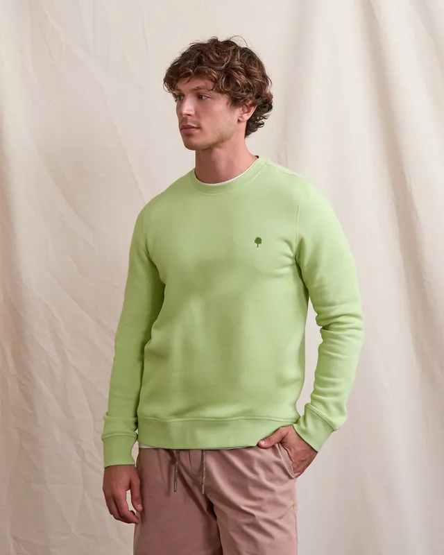 faguo-donzy-sweat-col-rond-vert-anis-molleton image 1