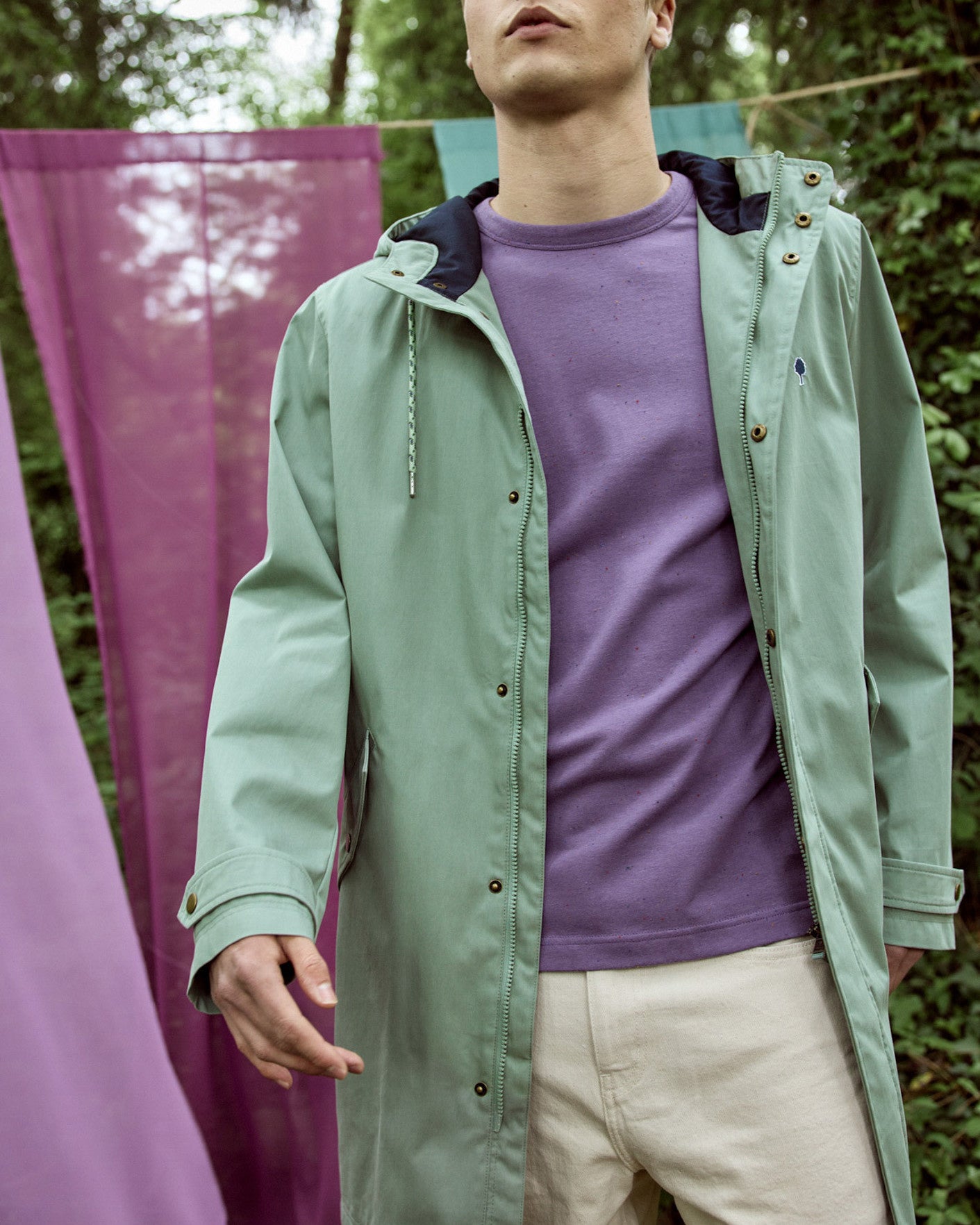 faguo-gresigne-veste-coupe-vent-vert-clair-d-perlante image 3