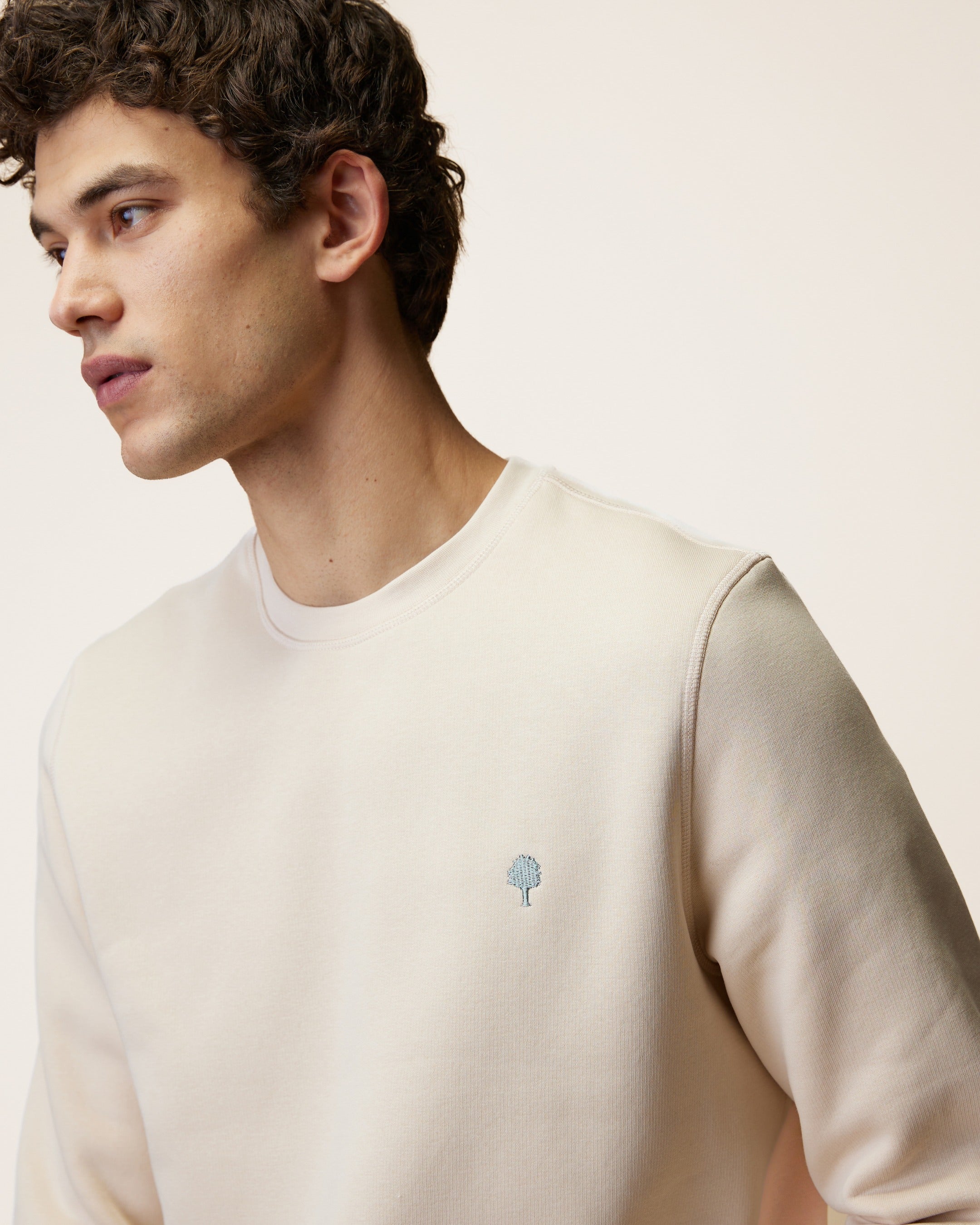 faguo-donzy-sweat-col-rond-beige-fonc-molleton-recycl image 4