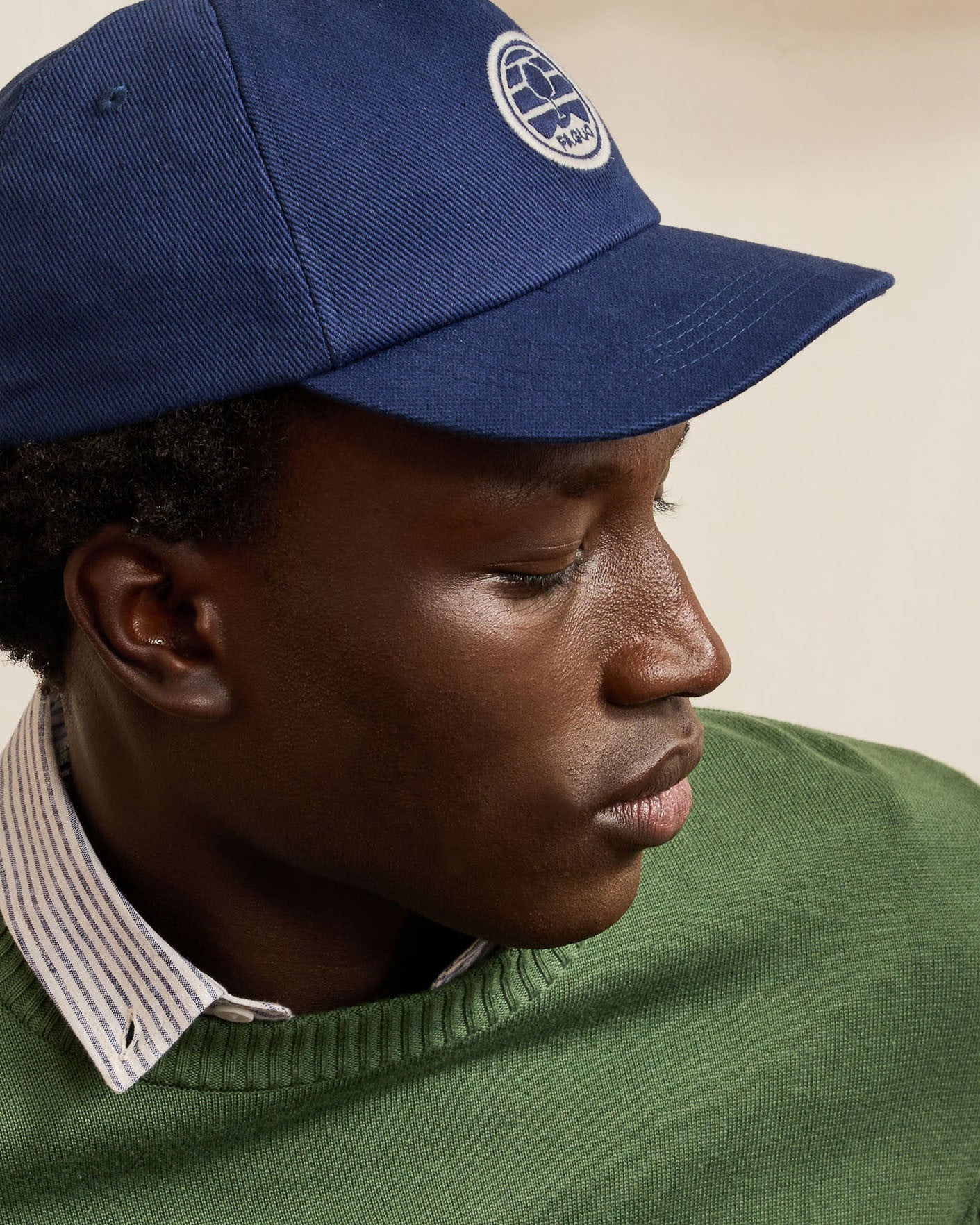 faguo-retro-cap-casquette-bleu-marine-5-pans image 3