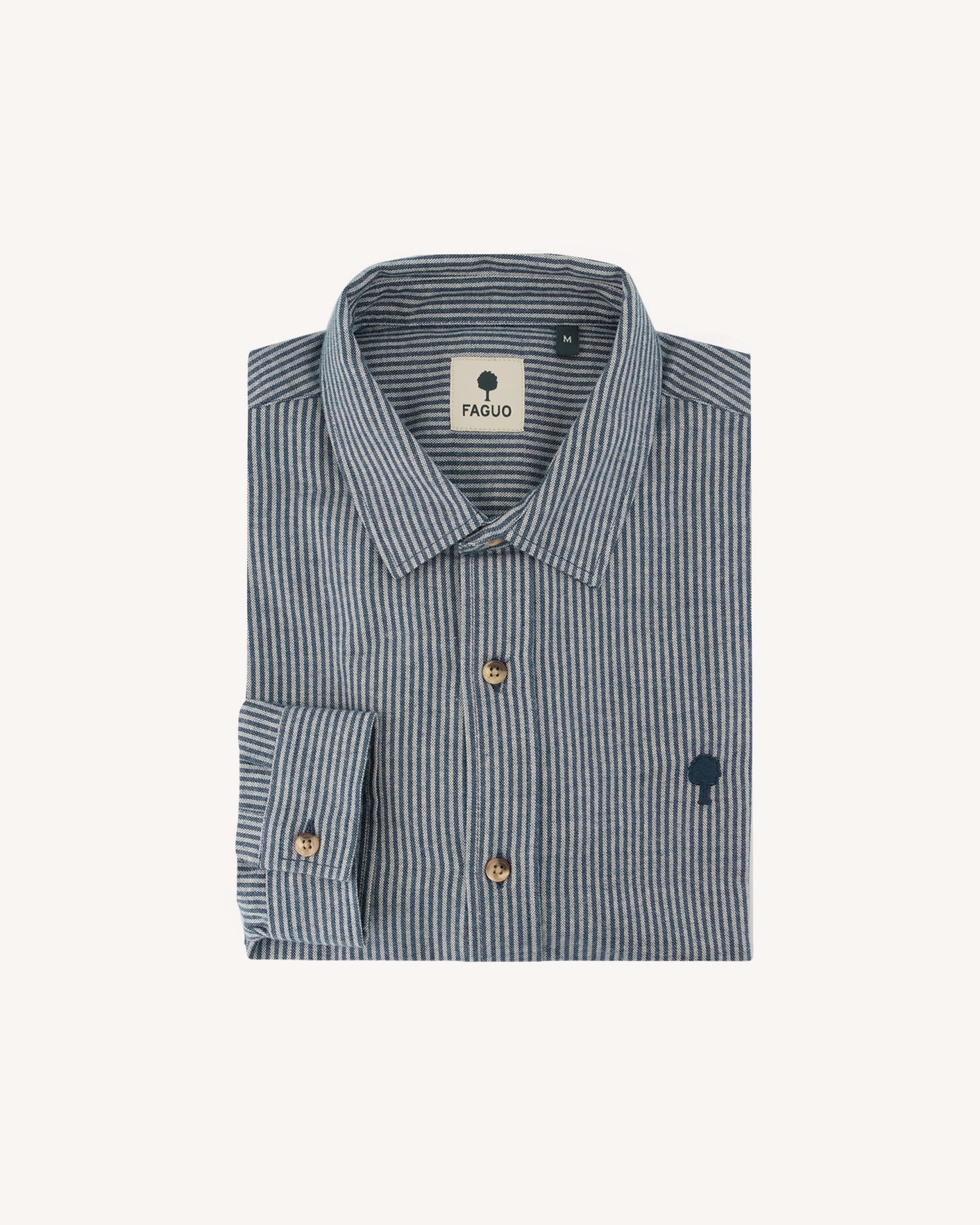 faguo-iraty-chemise-ray-e-cru-et-bleu-marine-flanelle image 6