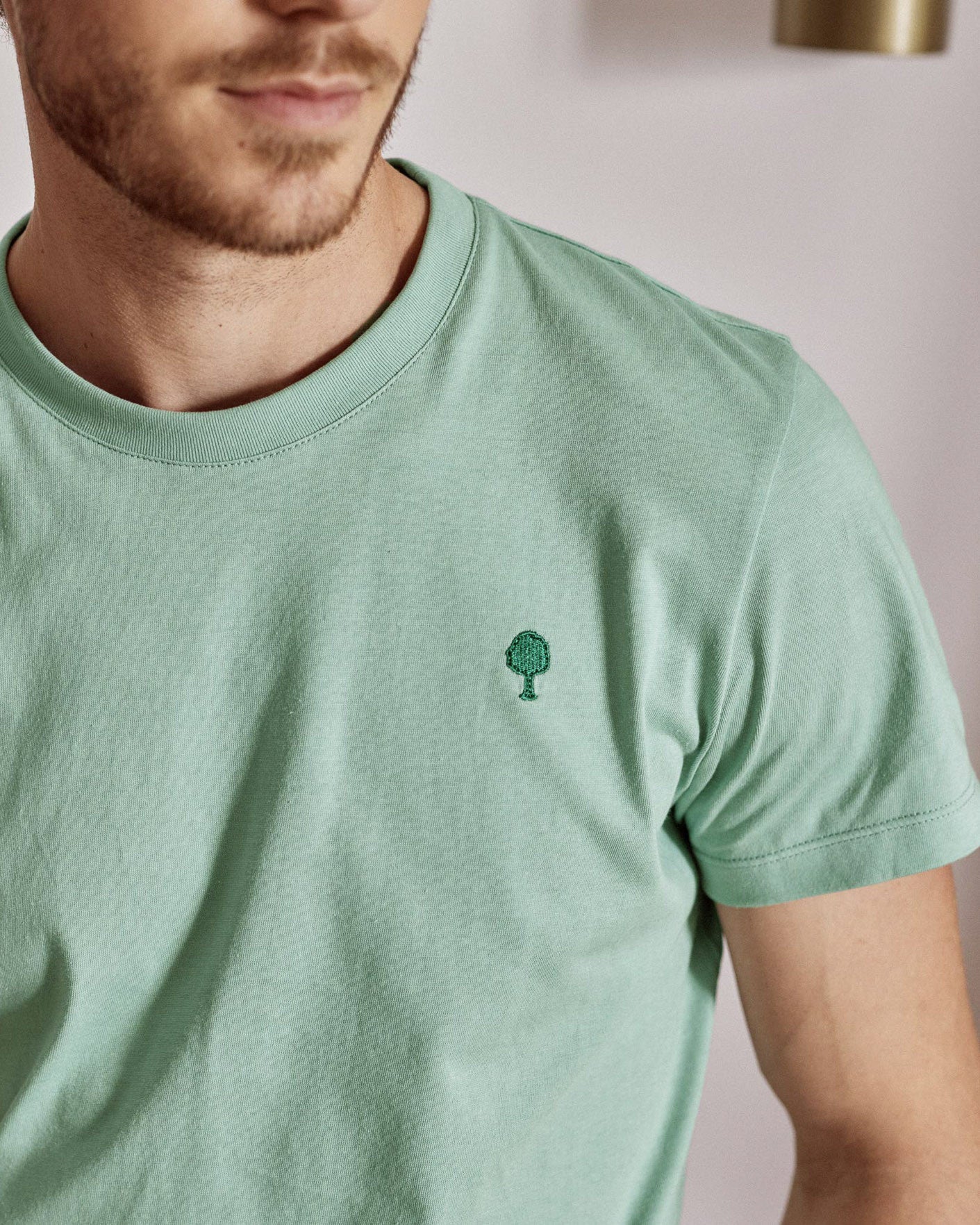faguo-arcy-t-shirt-bleu-vert-coton-recycl-homme image 6