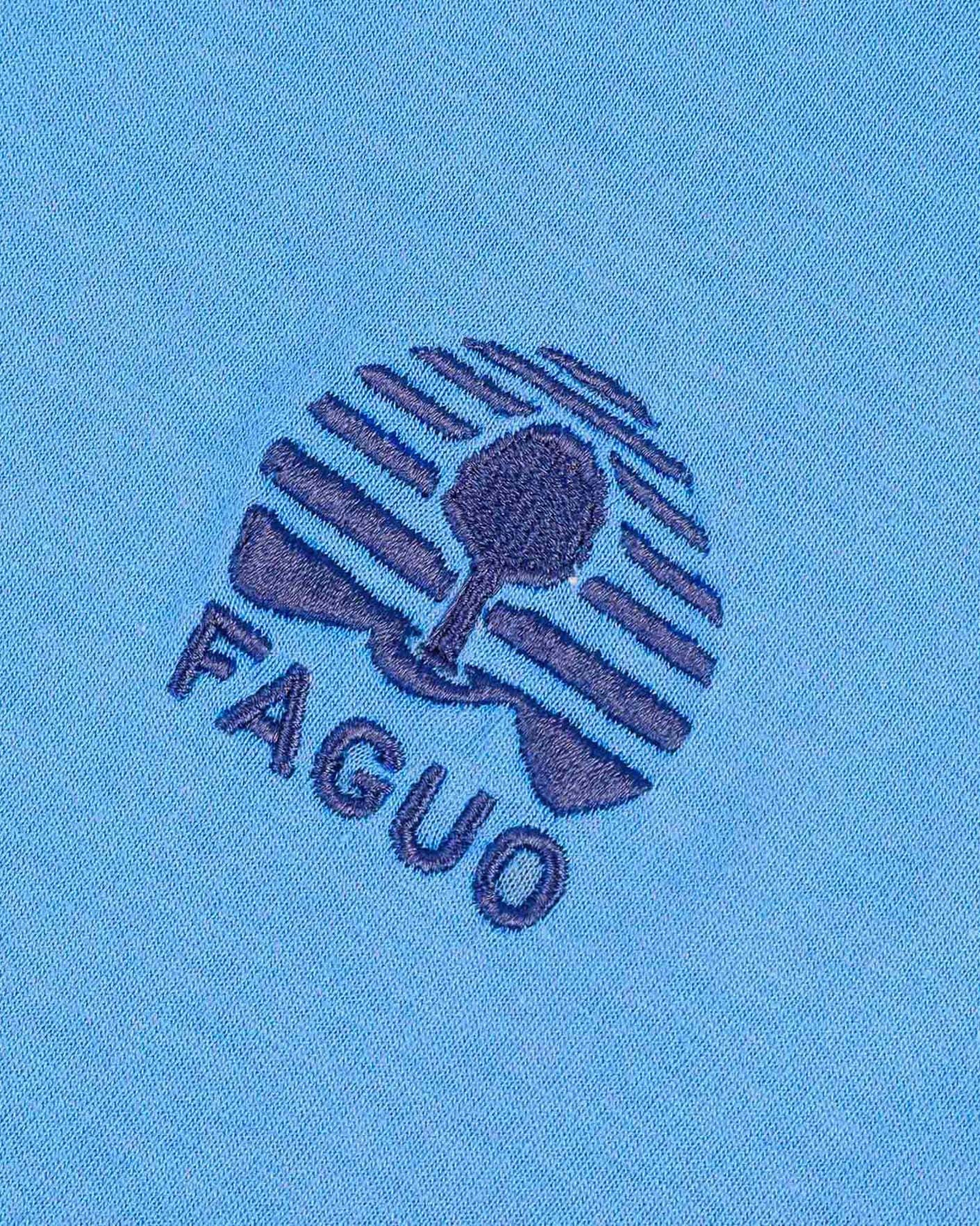 faguo-lugny-t-shirt-bleu-azur-coton-loose-homme image 3