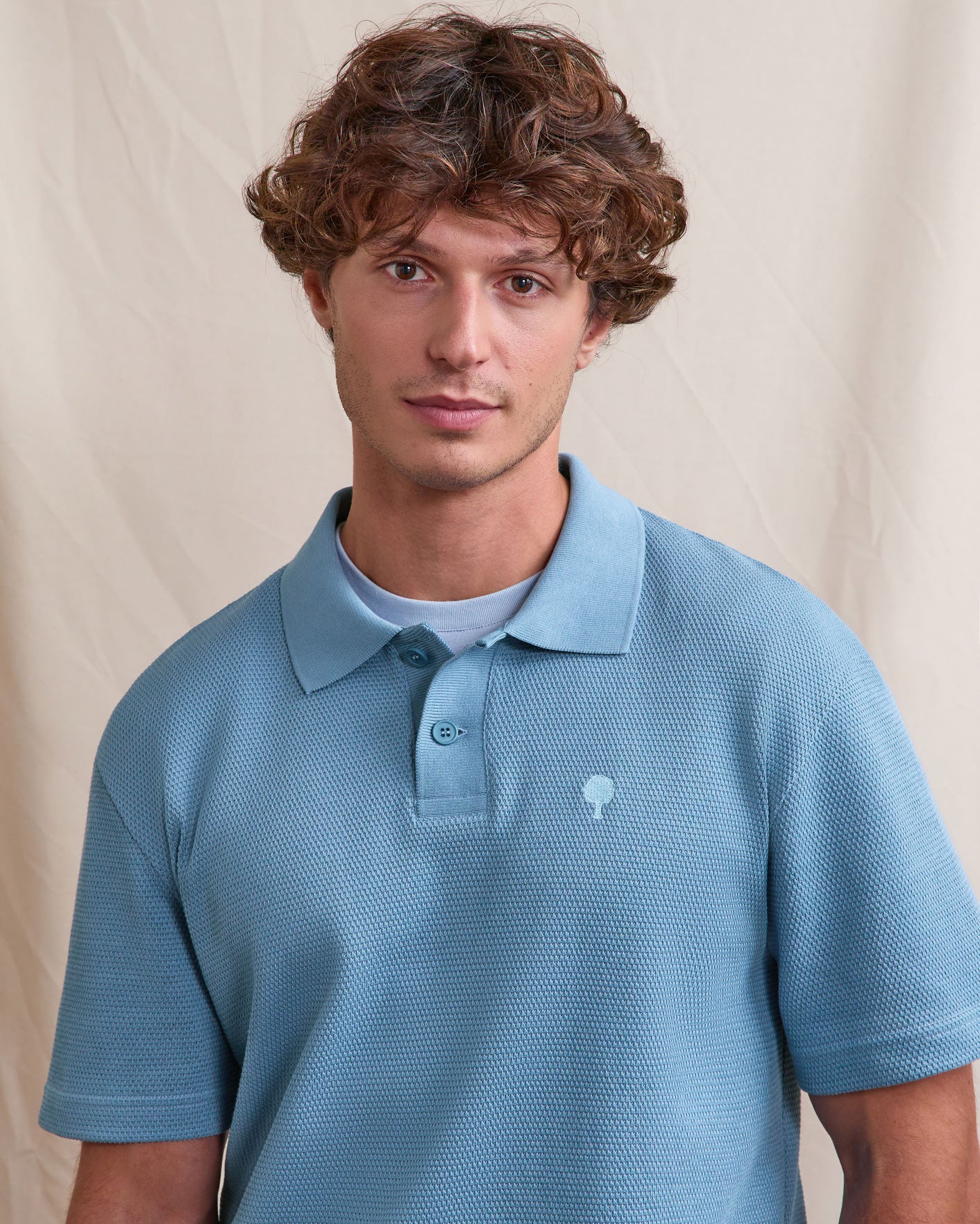 faguo-montge-polo-bleu-moyen-coton-coupe-large image 3