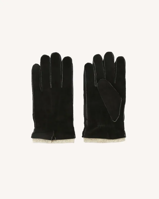 faguo-gloves-gants-cuir-de-porc-et-laine-marron image 1