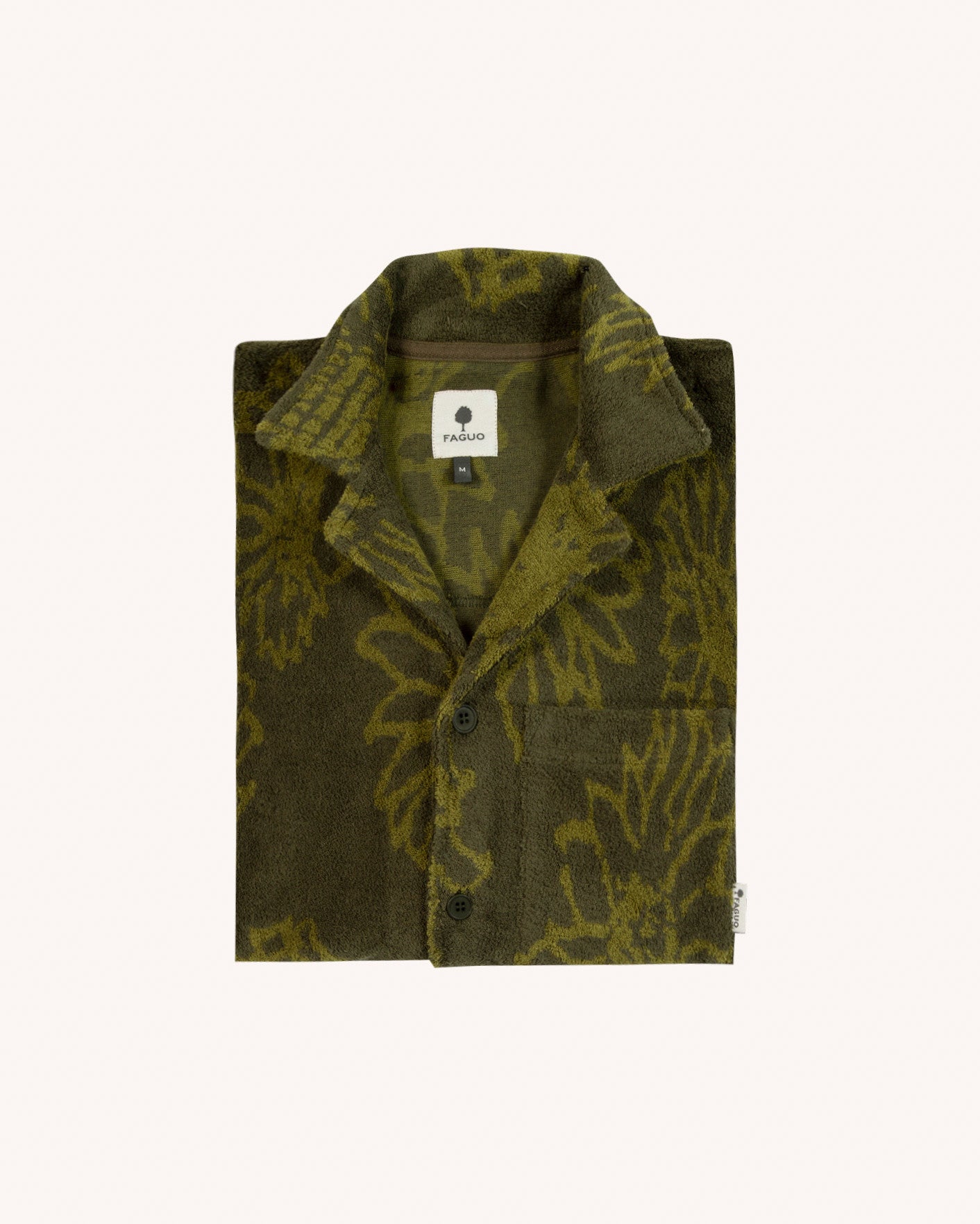 faguo-paiolive-chemise-manches-courtes-kaki-fonc-coton-bio image 5