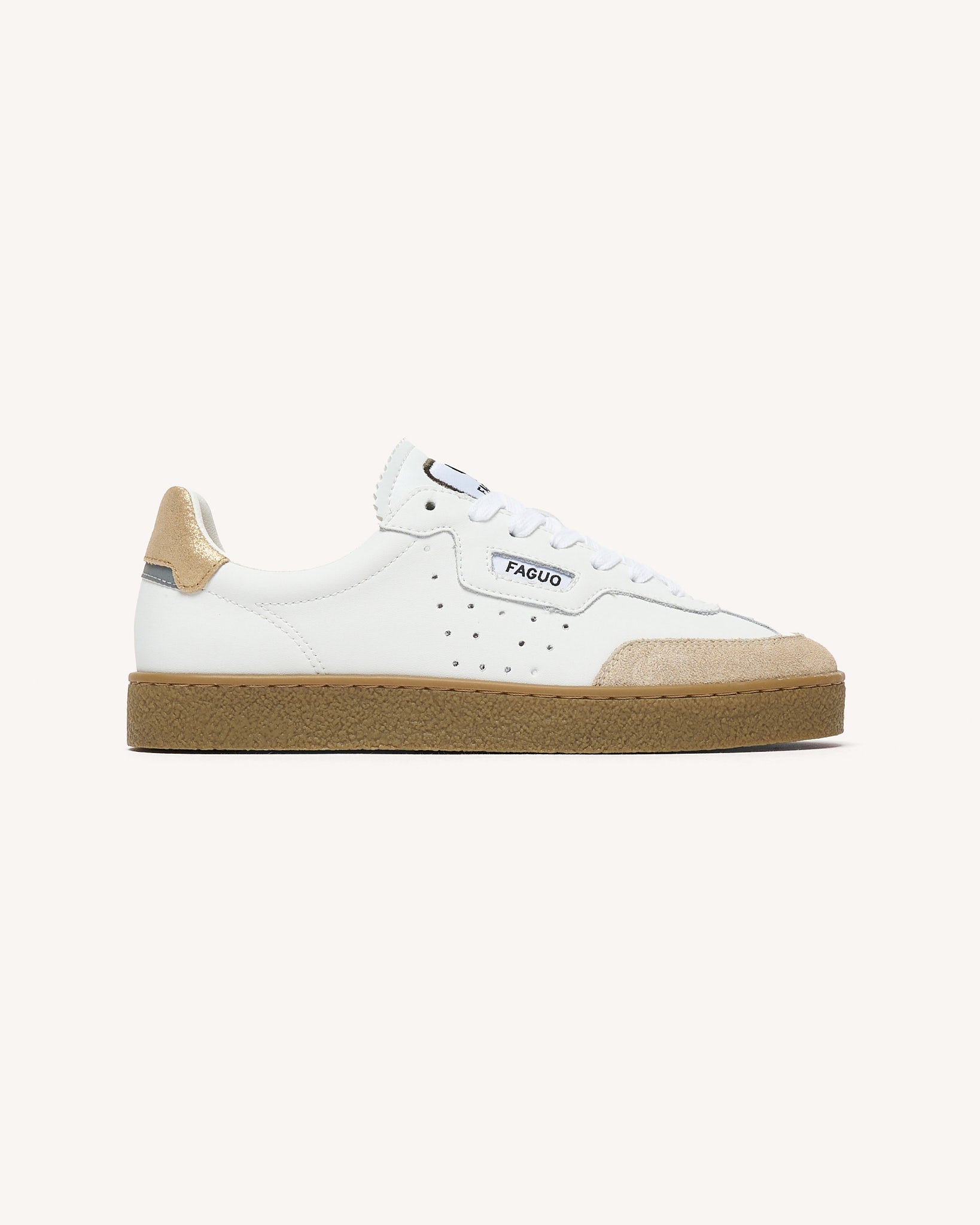 faguo-lumbo-baskets-cuir-blanc-et-dor-femme image 3