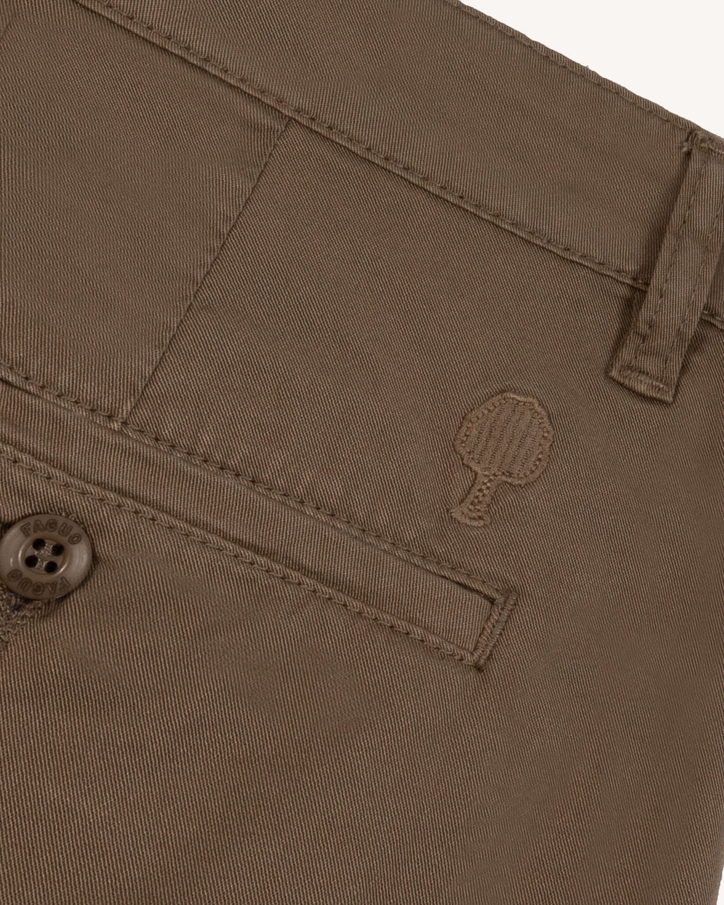 faguo-brix-regular-chino-marron-clair-coton image 3