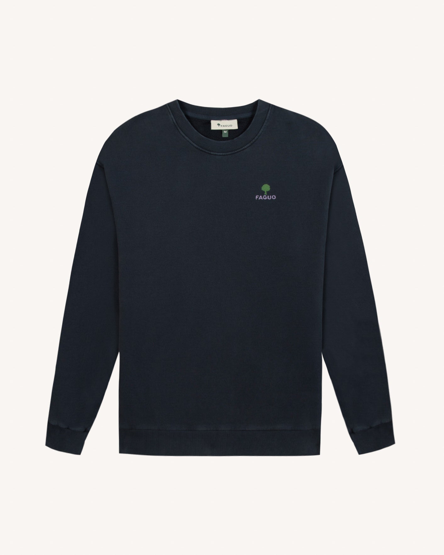 faguo-fango-sweat-col-rond-marine-gris image 2