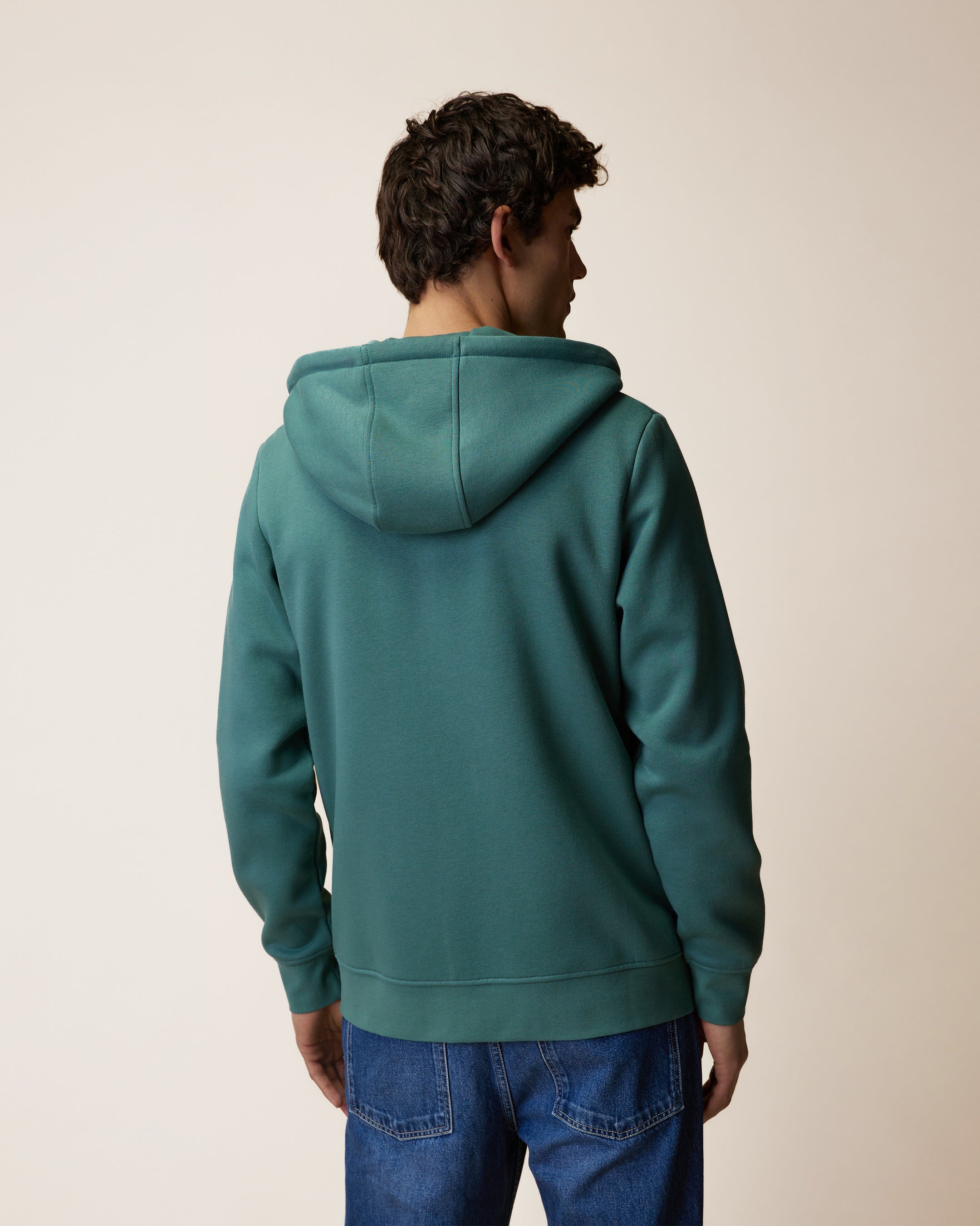faguo-mesnil-vert-clair-sweat-zipp-capuche-homme image 4