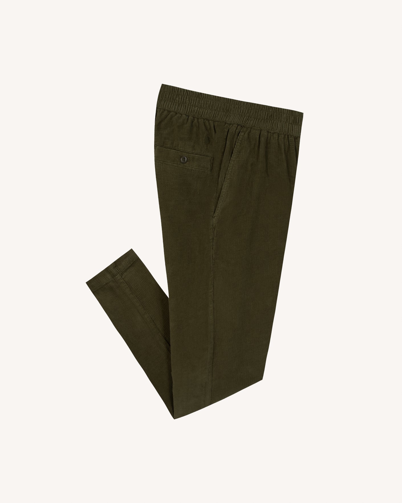 faguo-dreuille-pantalon-velours-vert-olive-fonc-taille-lastique image 2