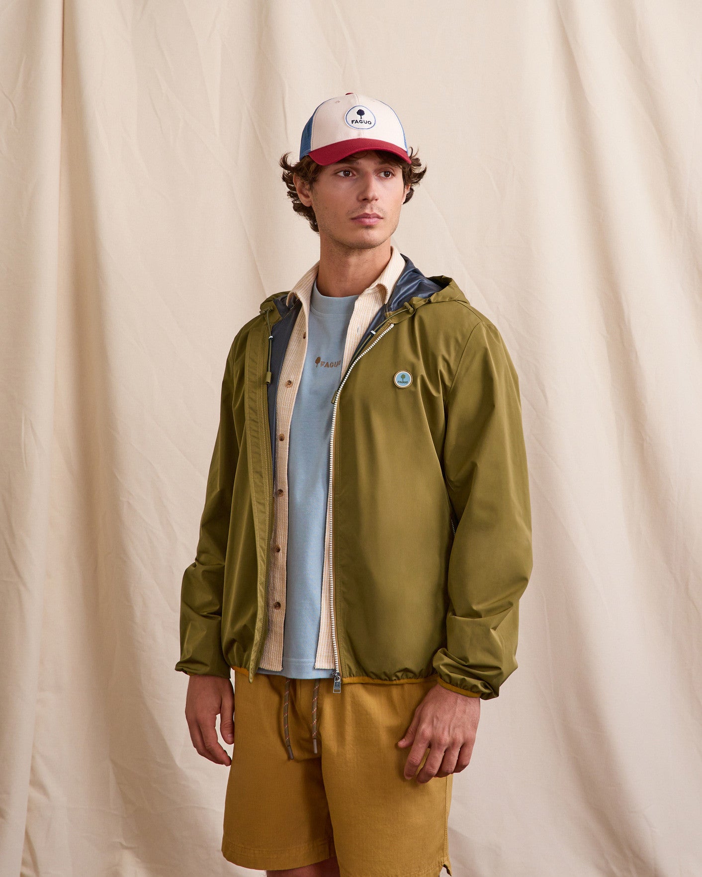 faguo-carnoet-veste-coupe-vent-kaki-fonc-homme image 3