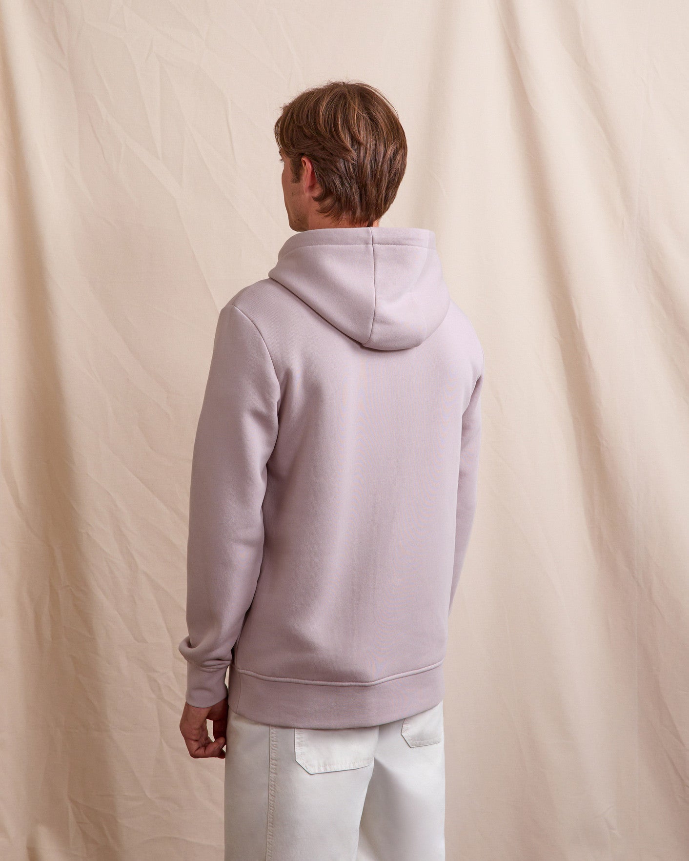 faguo-dirac-sweat-capuche-rose-gris-molleton-homme image 5