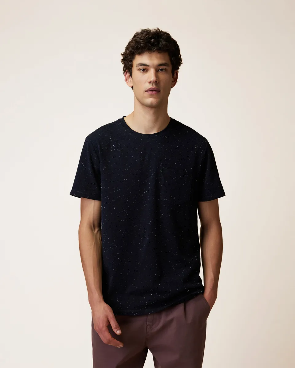 faguo-olonne-t-shirt-bleu-marine-coton-recycl-poche image 1