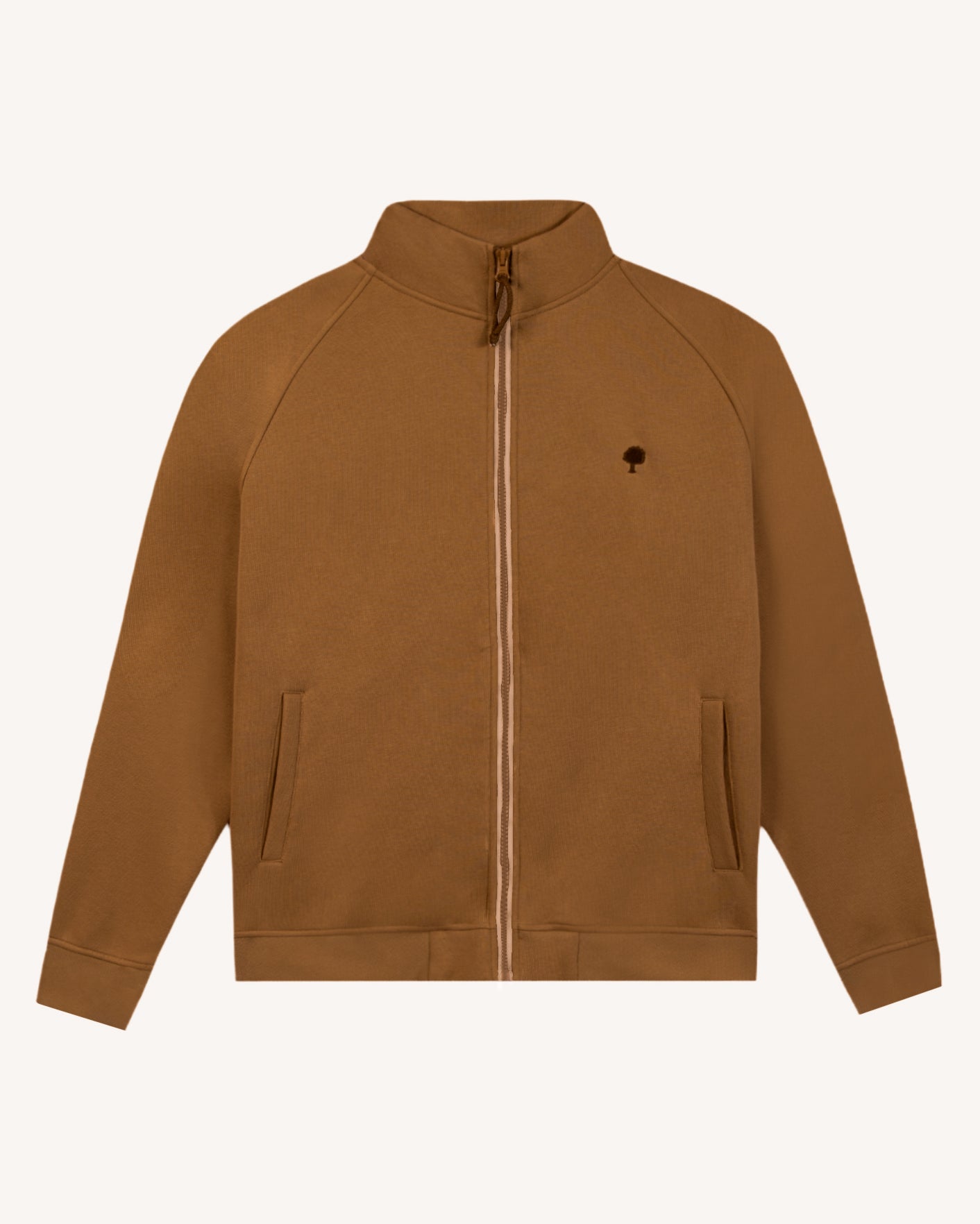 faguo-horte-veste-sweat-zipp-homme-camel-zip-bicolore image 2