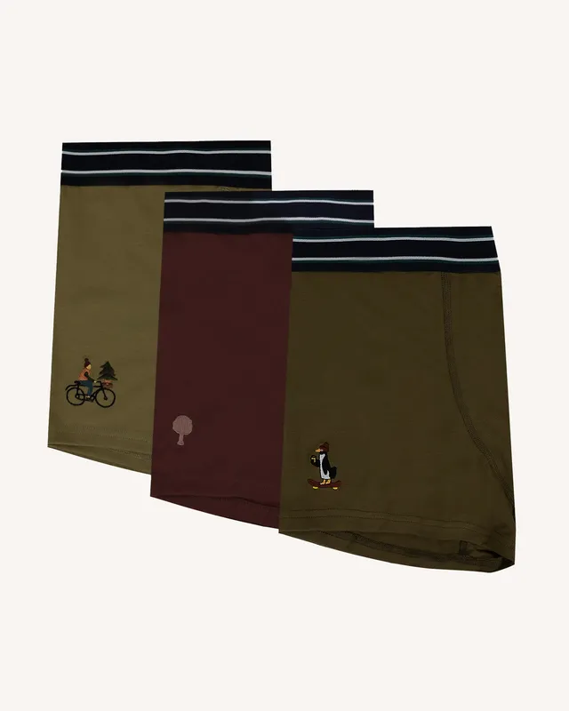 faguo-lot-de-3-boxers-homme-verts-et-bordeaux image 1