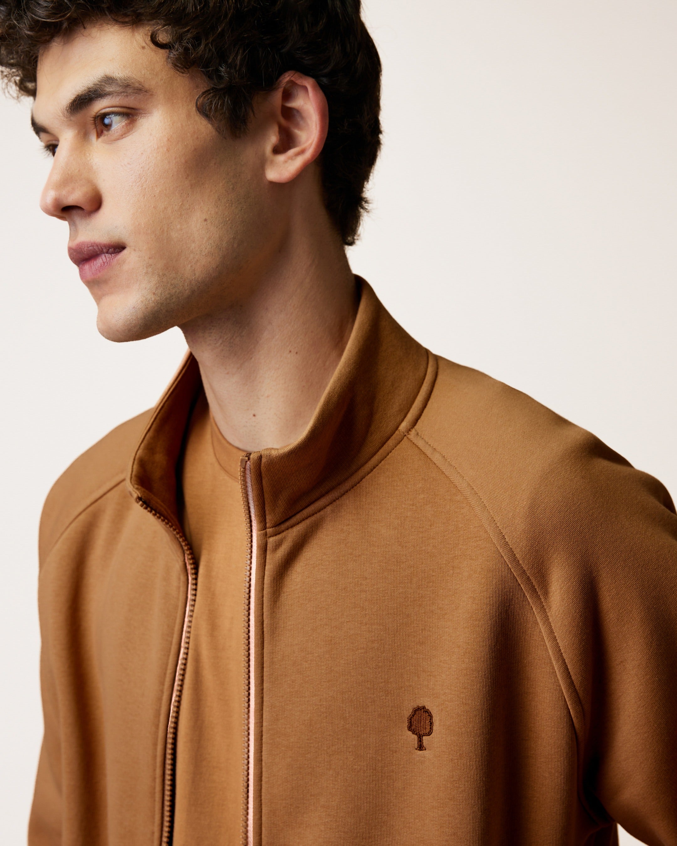 faguo-horte-veste-sweat-zipp-homme-camel-zip-bicolore image 8