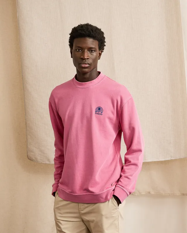 faguo-fango-sweat-col-rond-oversize-rose-homme image 1