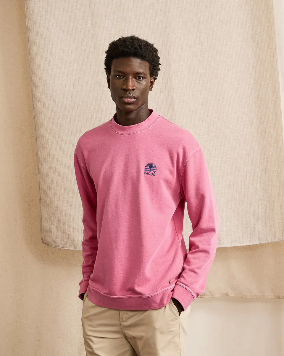 faguo-fango-sweat-col-rond-oversize-rose-homme image 1