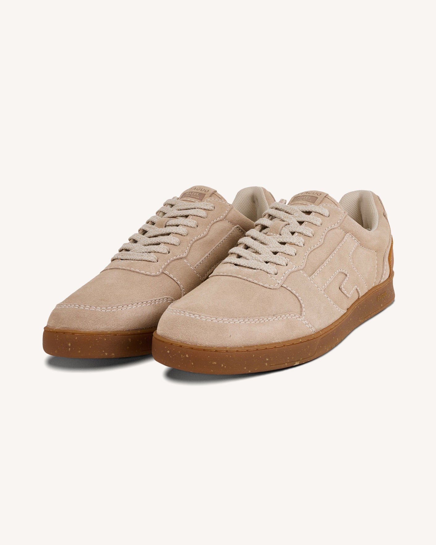 faguo-hazel-baskets-basses-cuir-su-de-beige-clair-cru-marron image 4