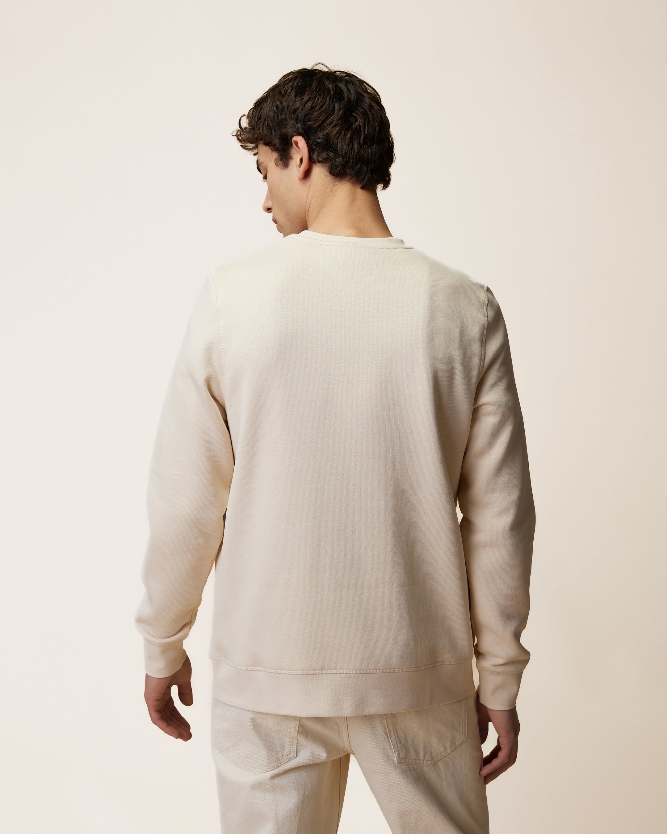 faguo-donzy-sweat-col-rond-beige-fonc-molleton-recycl image 3