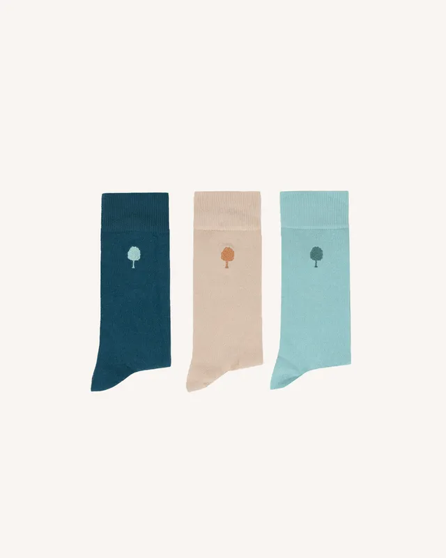 faguo-socks-lot-de-3-chaussettes-cru-et-lichen-homme image 1