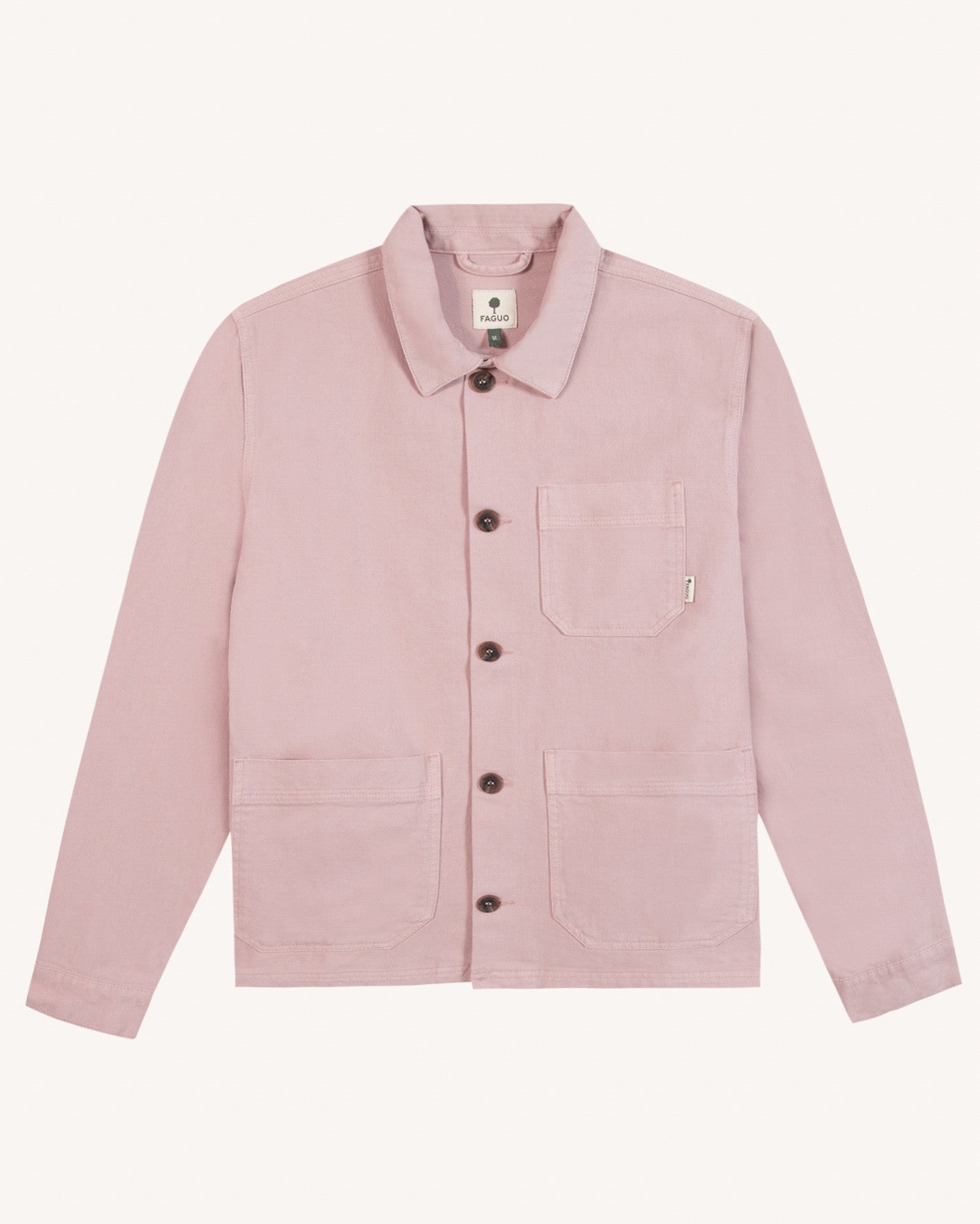 faguo-lorge-veste-en-coton-rose-gris-homme image 2