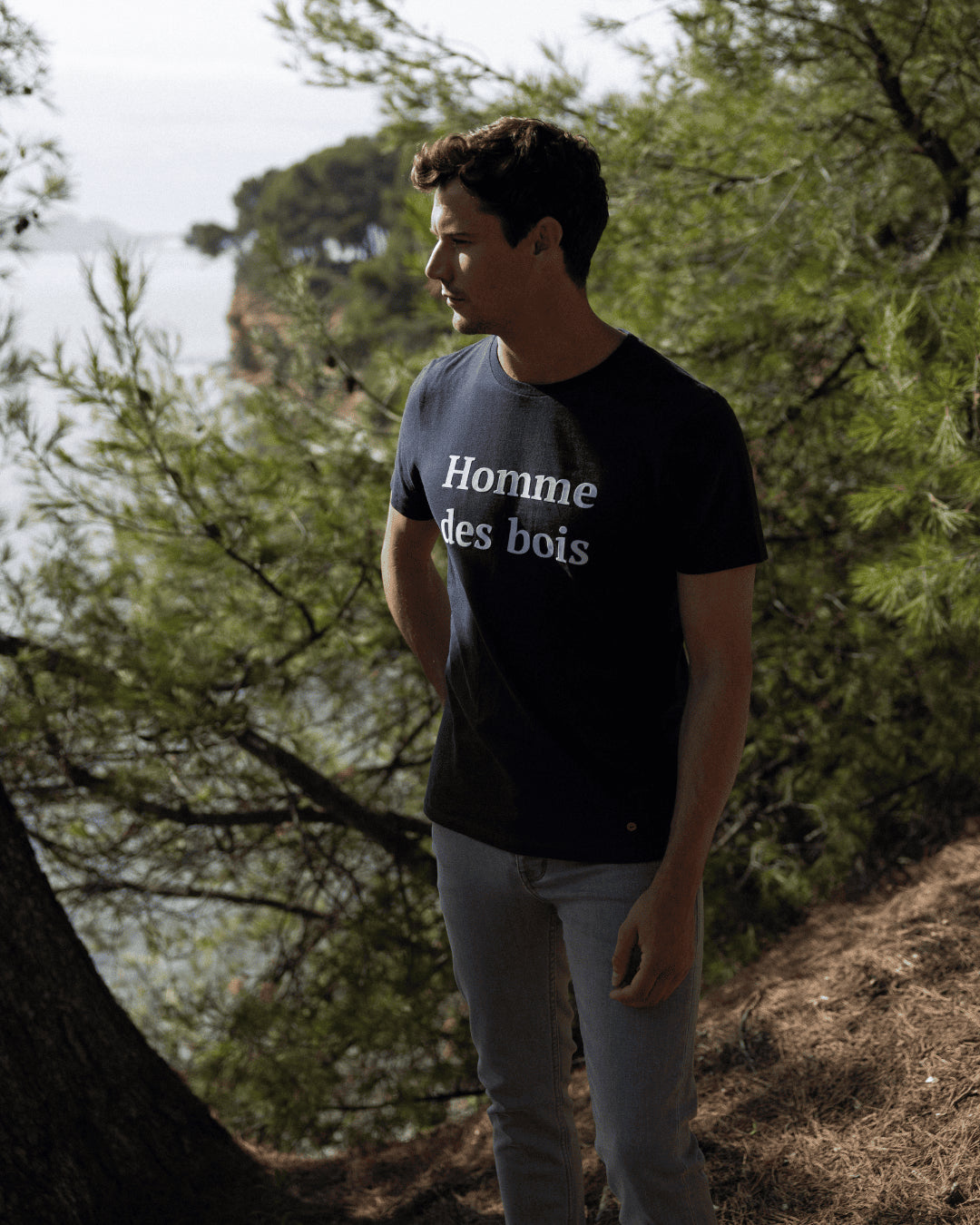 faguo-arcy-t-shirt-bleu-marine-coton-homme-des-bois image 1