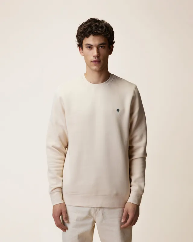 faguo-donzy-sweat-col-rond-beige-fonc-molleton-recycl image 1